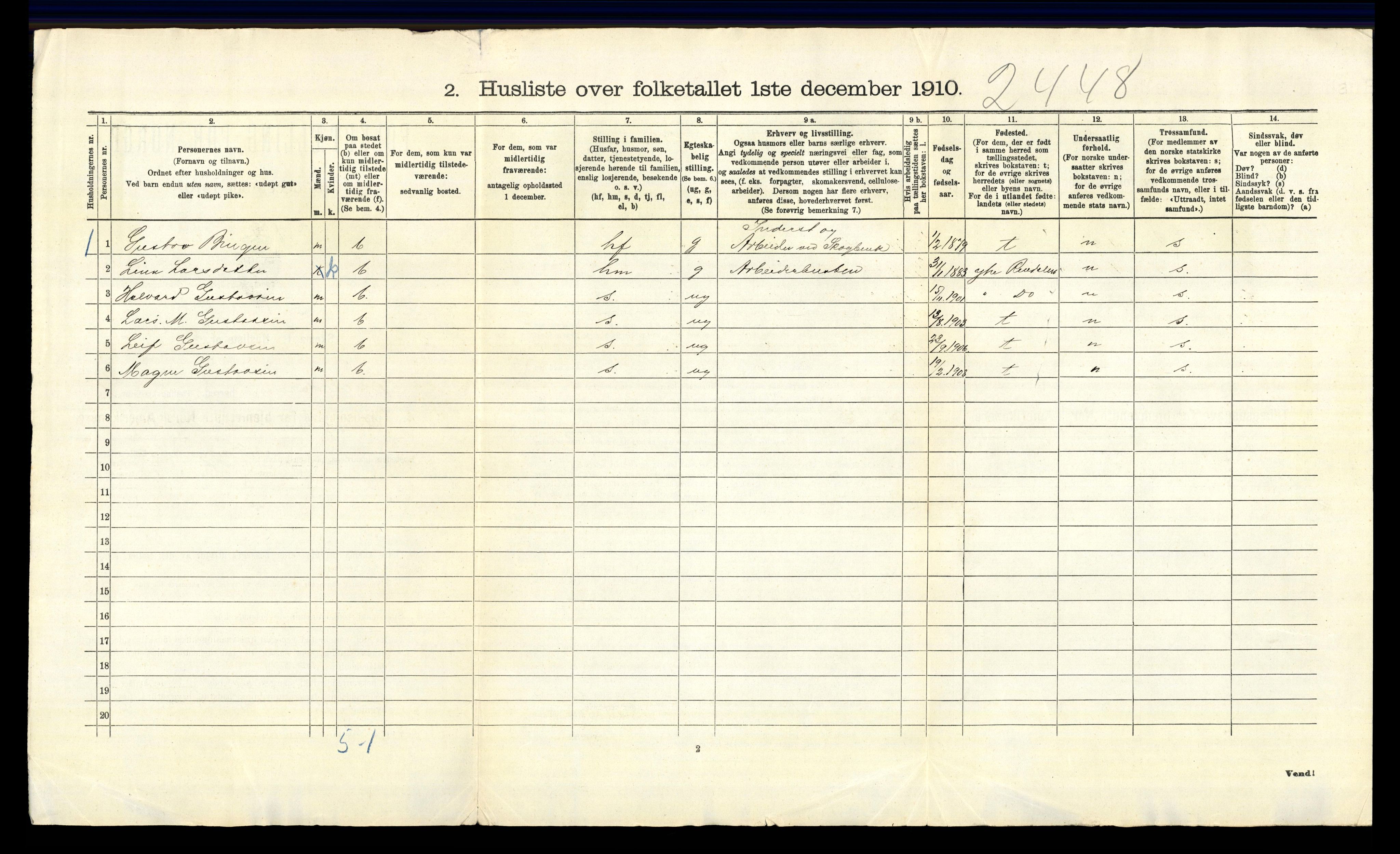 RA, 1910 census for Stor-Elvdal, 1910, p. 46