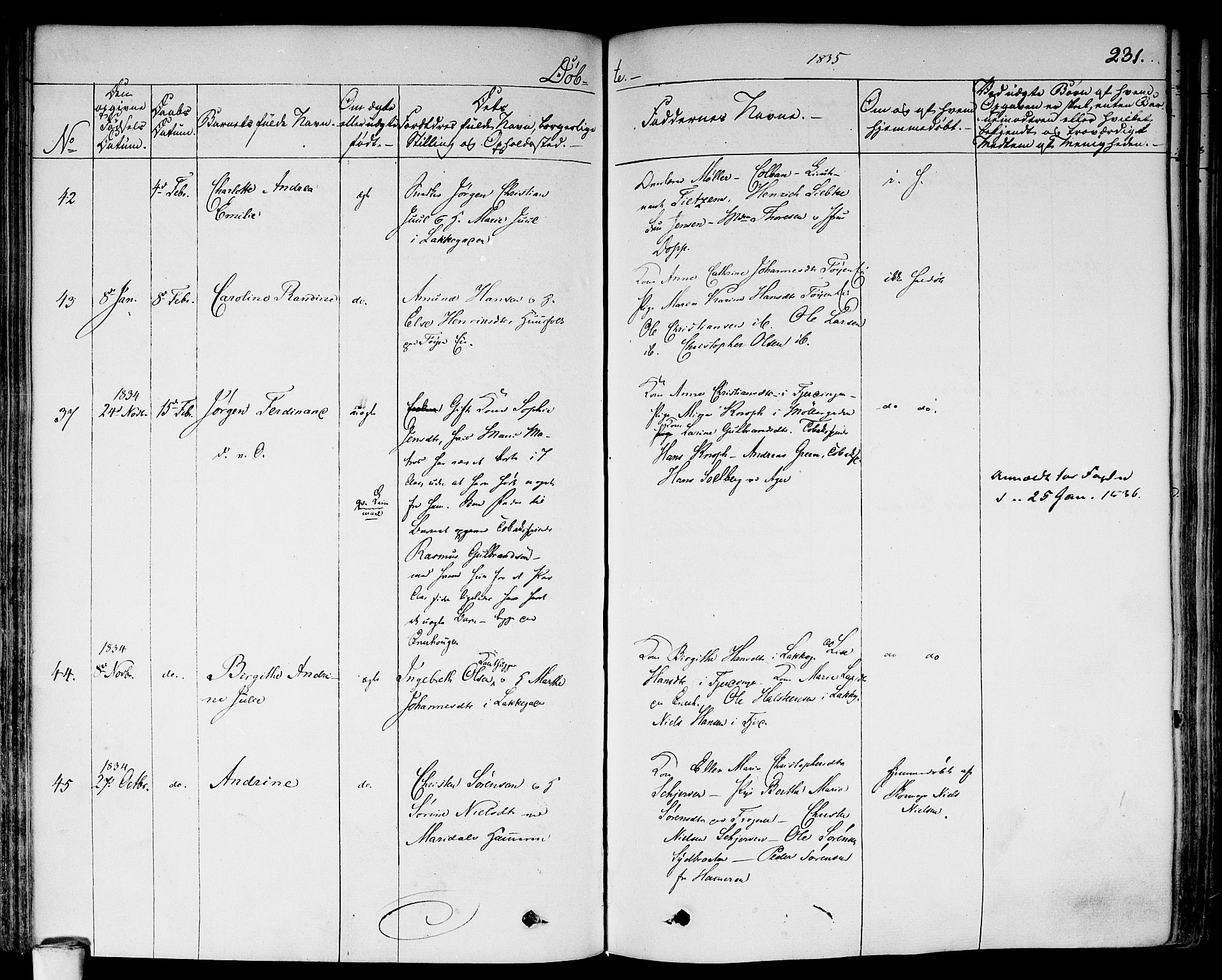 Aker prestekontor kirkebøker, AV/SAO-A-10861/F/L0013: Parish register (official) no. 13, 1828-1837, p. 231