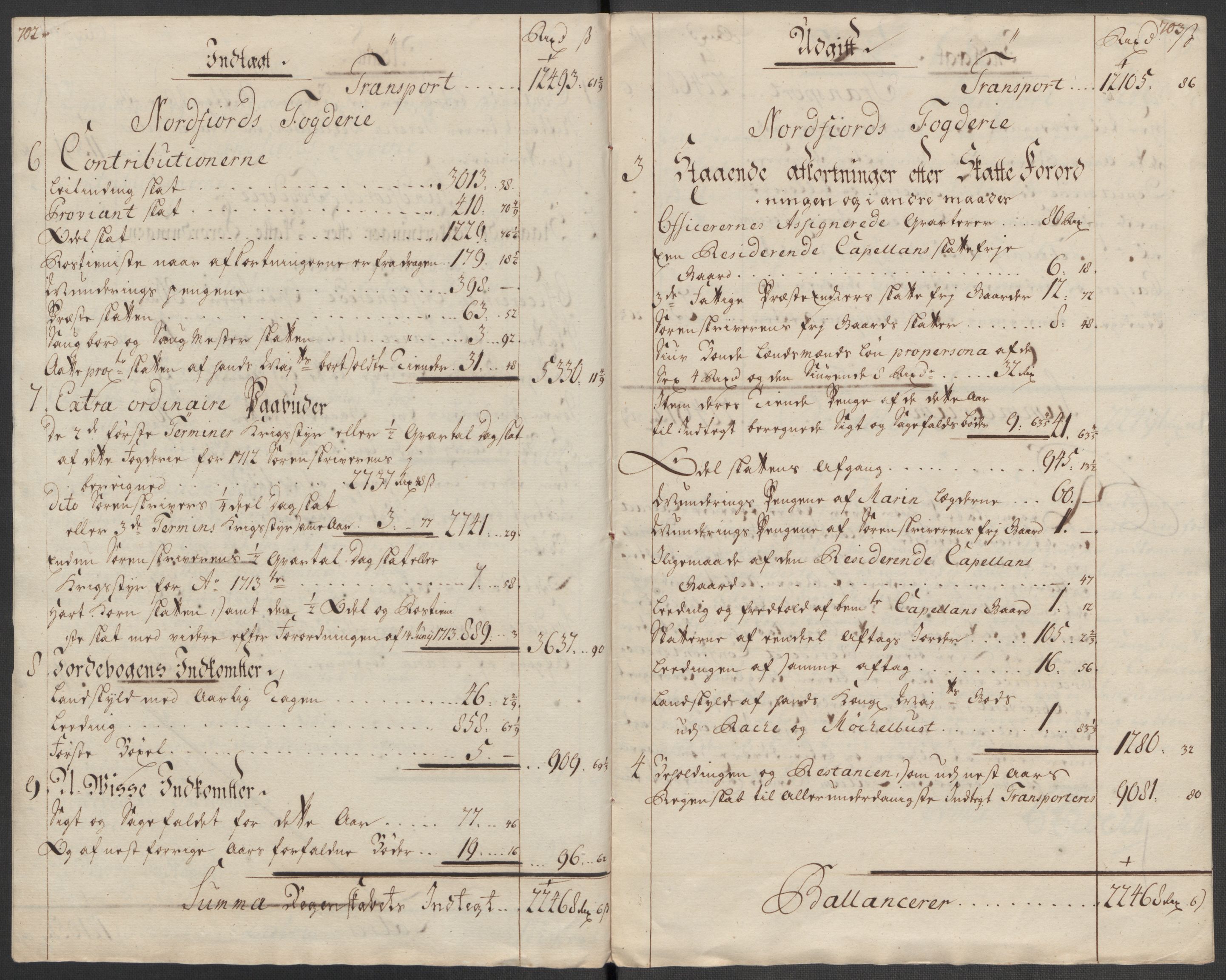 Rentekammeret inntil 1814, Reviderte regnskaper, Fogderegnskap, RA/EA-4092/R53/L3437: Fogderegnskap Sunn- og Nordfjord, 1713, p. 18