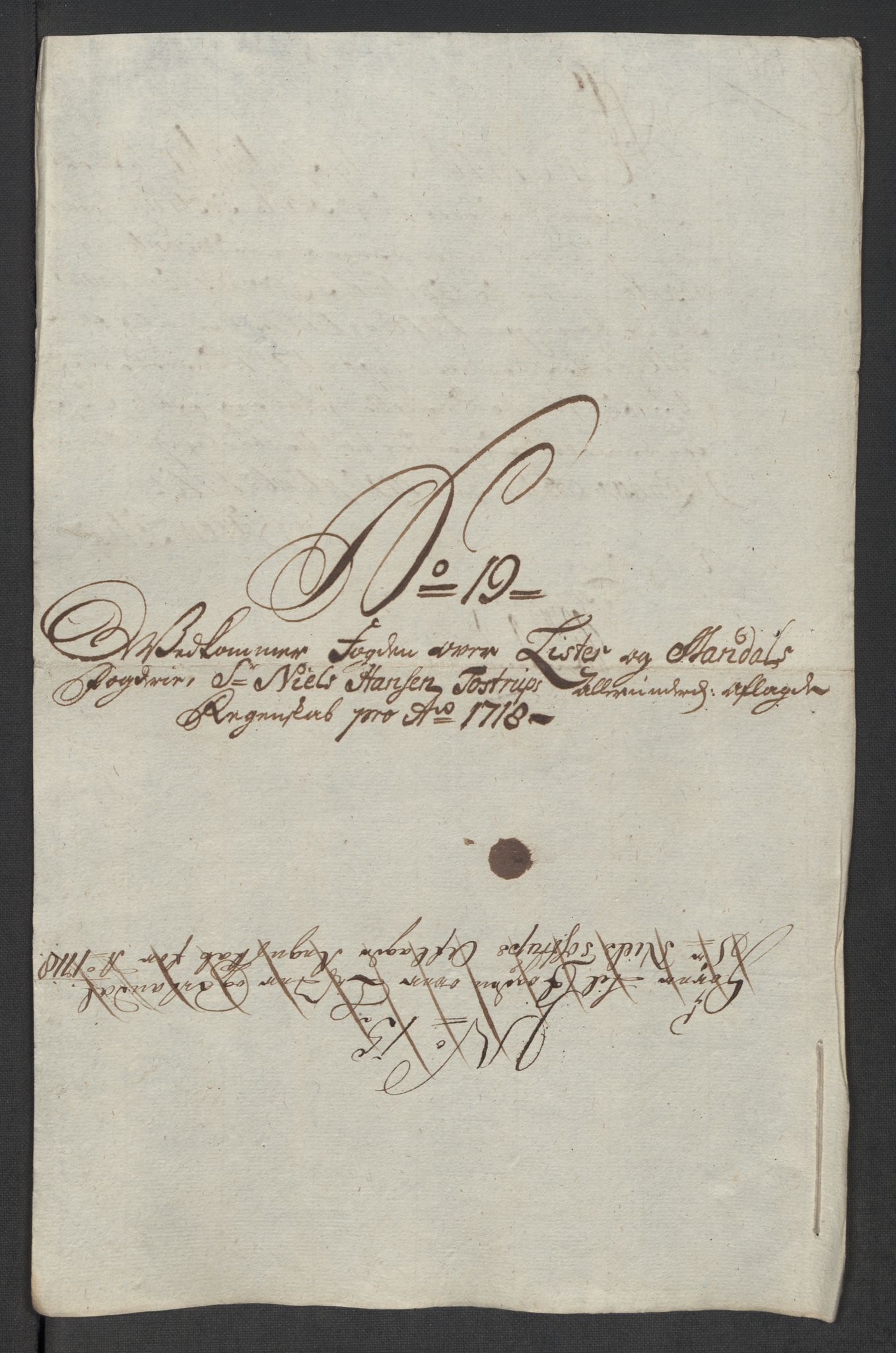 Rentekammeret inntil 1814, Reviderte regnskaper, Fogderegnskap, AV/RA-EA-4092/R43/L2563: Fogderegnskap Lista og Mandal, 1718, p. 325