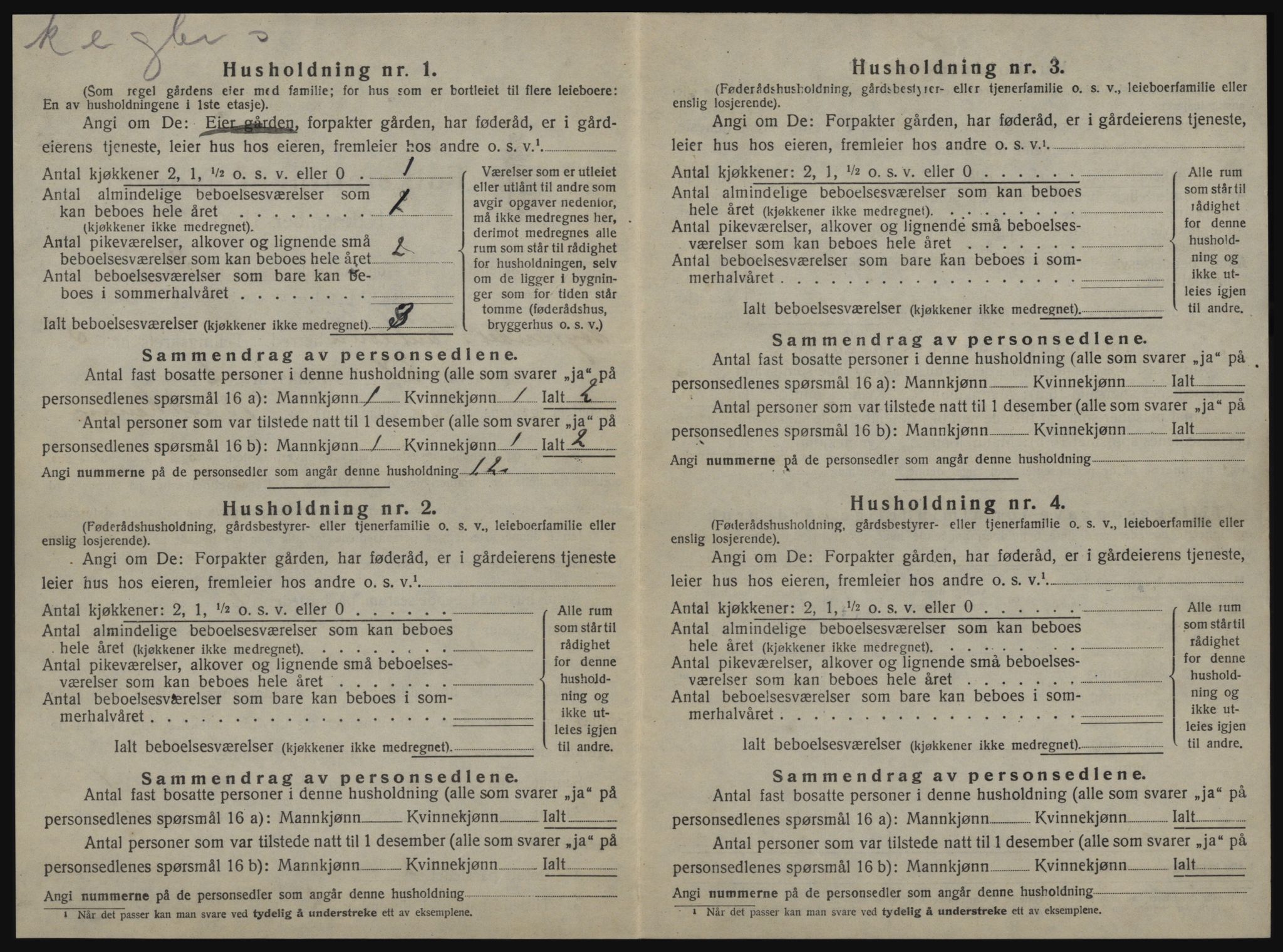 SAT, 1920 census for Hølonda, 1920, p. 398