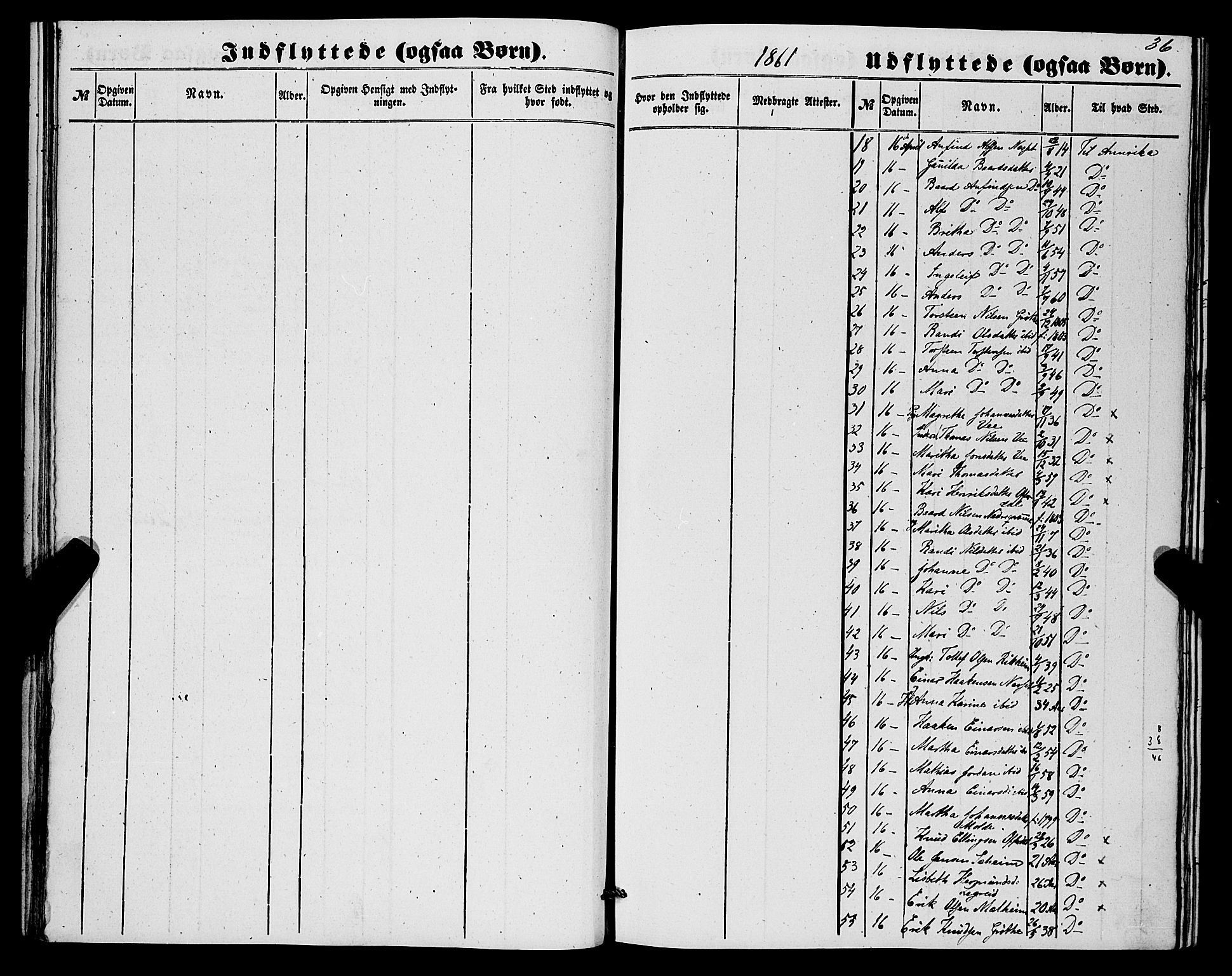 Lærdal sokneprestembete, SAB/A-81201: Parish register (official) no. A 17, 1851-1877, p. 36