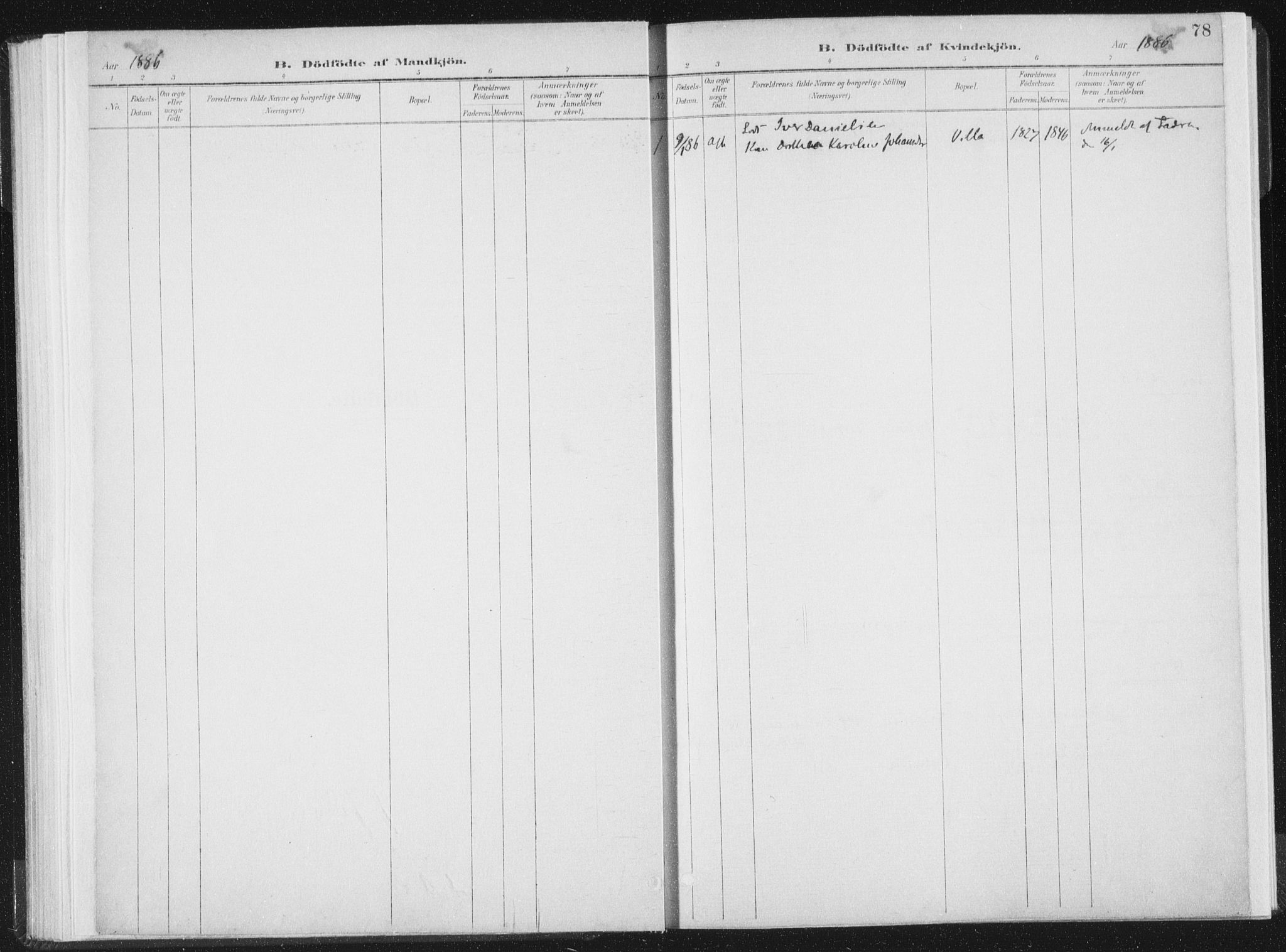 Ministerialprotokoller, klokkerbøker og fødselsregistre - Nord-Trøndelag, SAT/A-1458/771/L0597: Parish register (official) no. 771A04, 1885-1910, p. 78