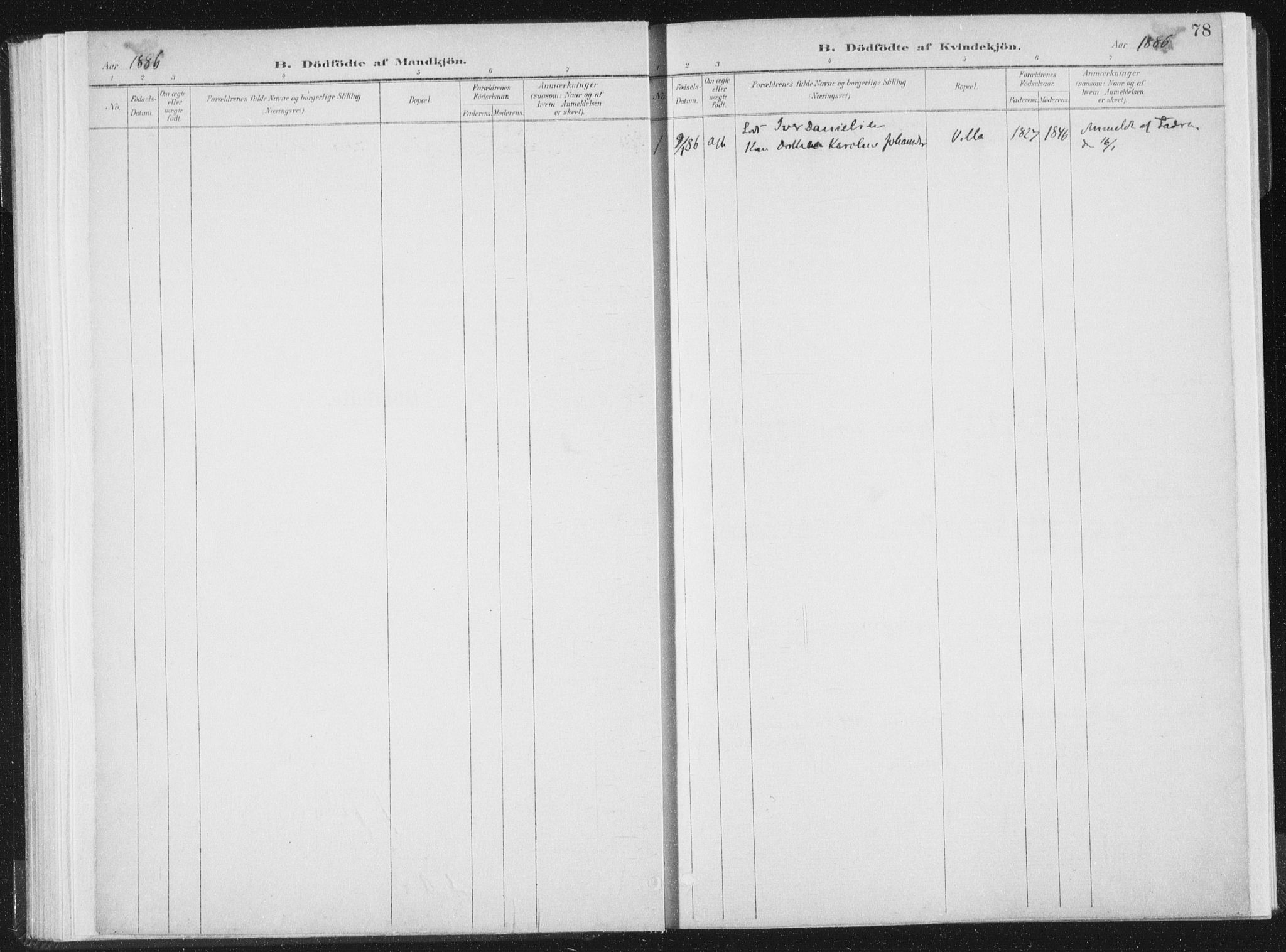 Ministerialprotokoller, klokkerbøker og fødselsregistre - Nord-Trøndelag, AV/SAT-A-1458/771/L0597: Parish register (official) no. 771A04, 1885-1910, p. 78