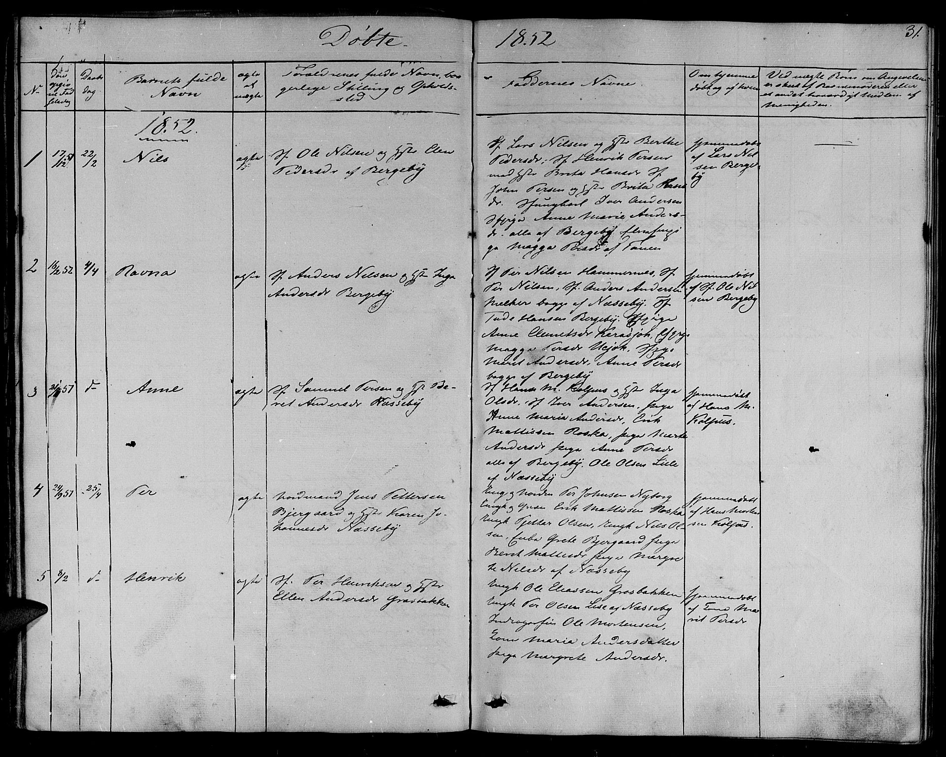 Nesseby sokneprestkontor, SATØ/S-1330/H/Ha/L0001kirke: Parish register (official) no. 1, 1838-1855, p. 31