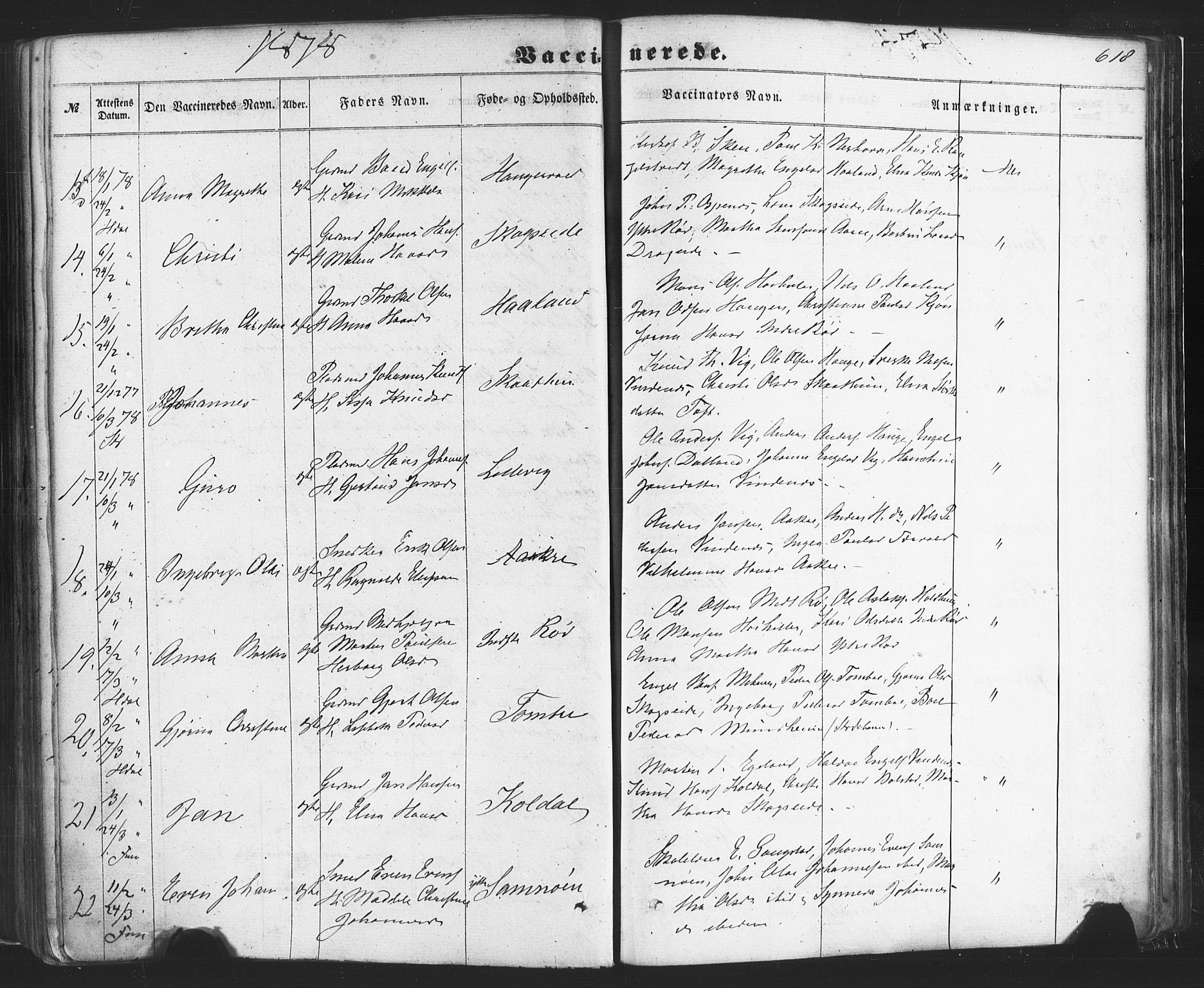 Fusa sokneprestembete, AV/SAB-A-75401/H/Haa: Parish register (official) no. A 1II, 1855-1879, p. 618