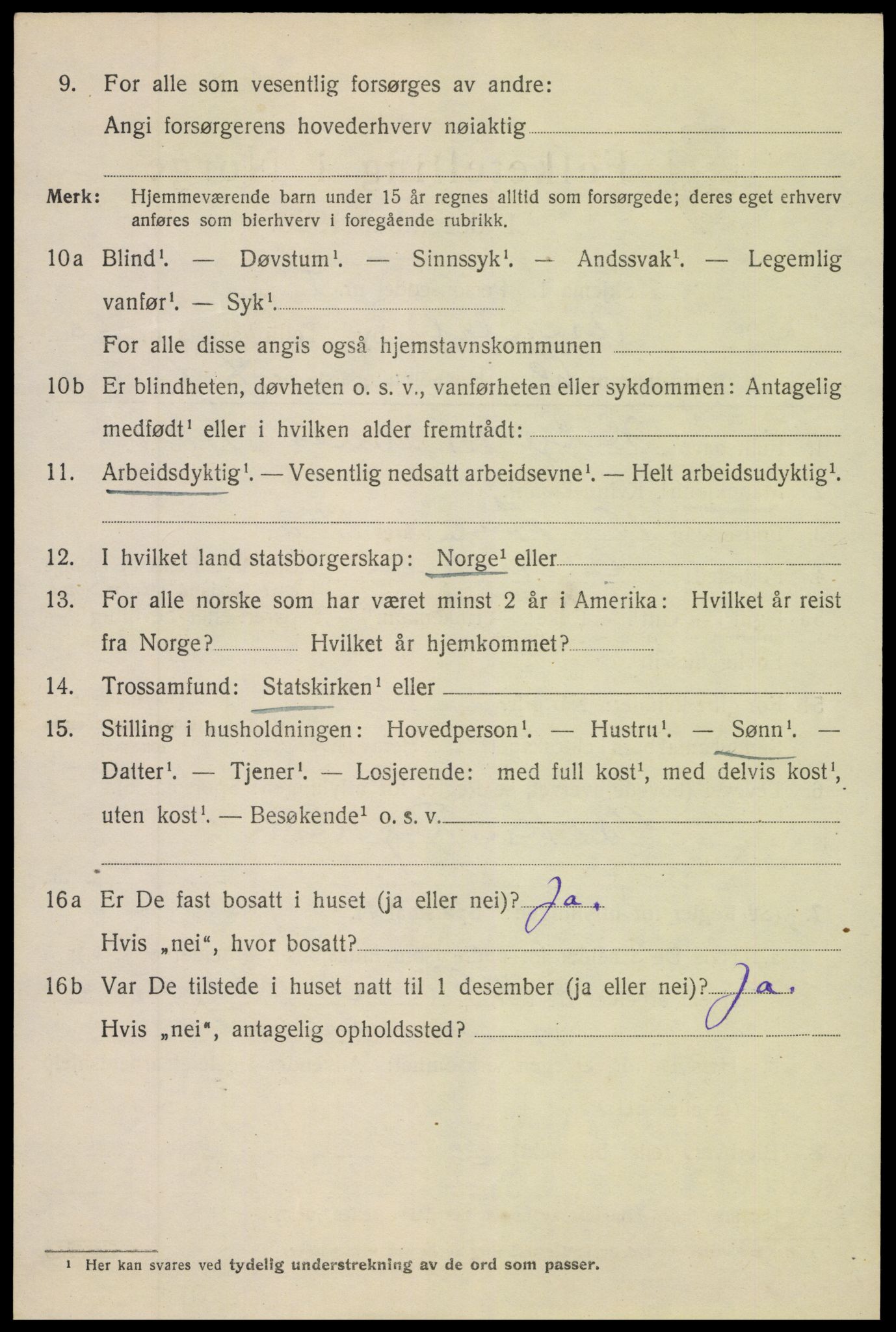 SAK, 1920 census for Arendal, 1920, p. 27499