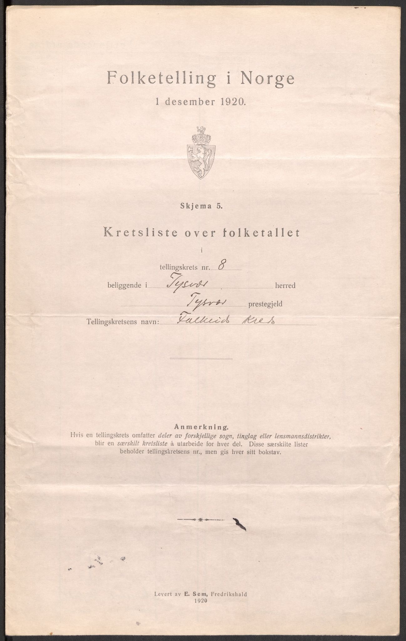 SAST, 1920 census for Tysvær, 1920, p. 32