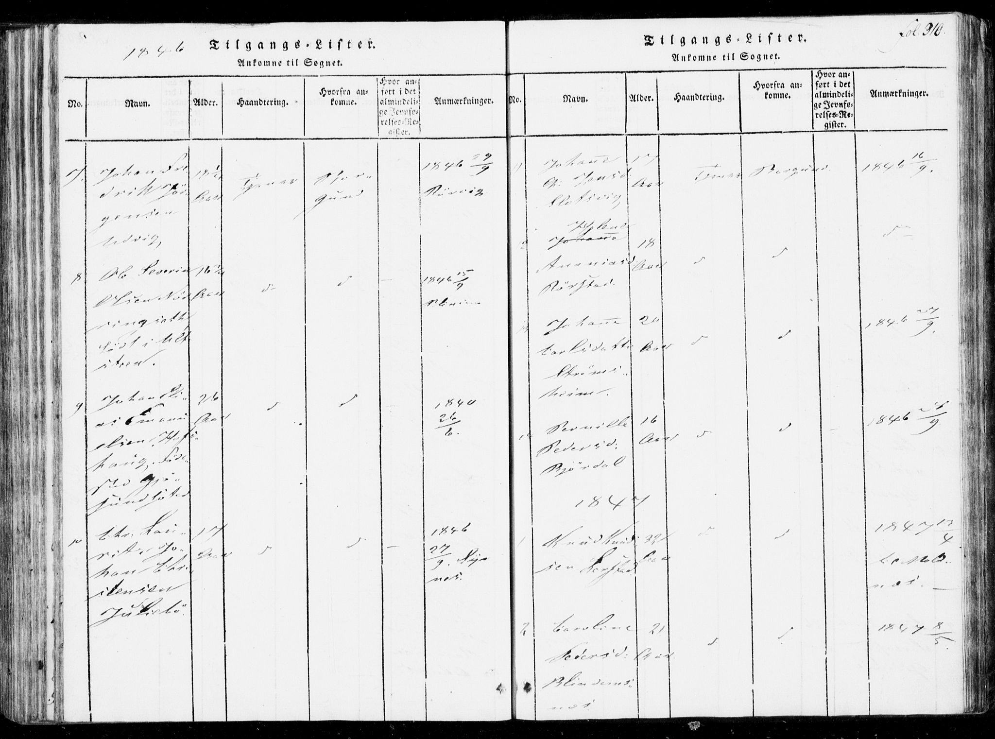Ministerialprotokoller, klokkerbøker og fødselsregistre - Møre og Romsdal, SAT/A-1454/537/L0517: Parish register (official) no. 537A01, 1818-1862, p. 310
