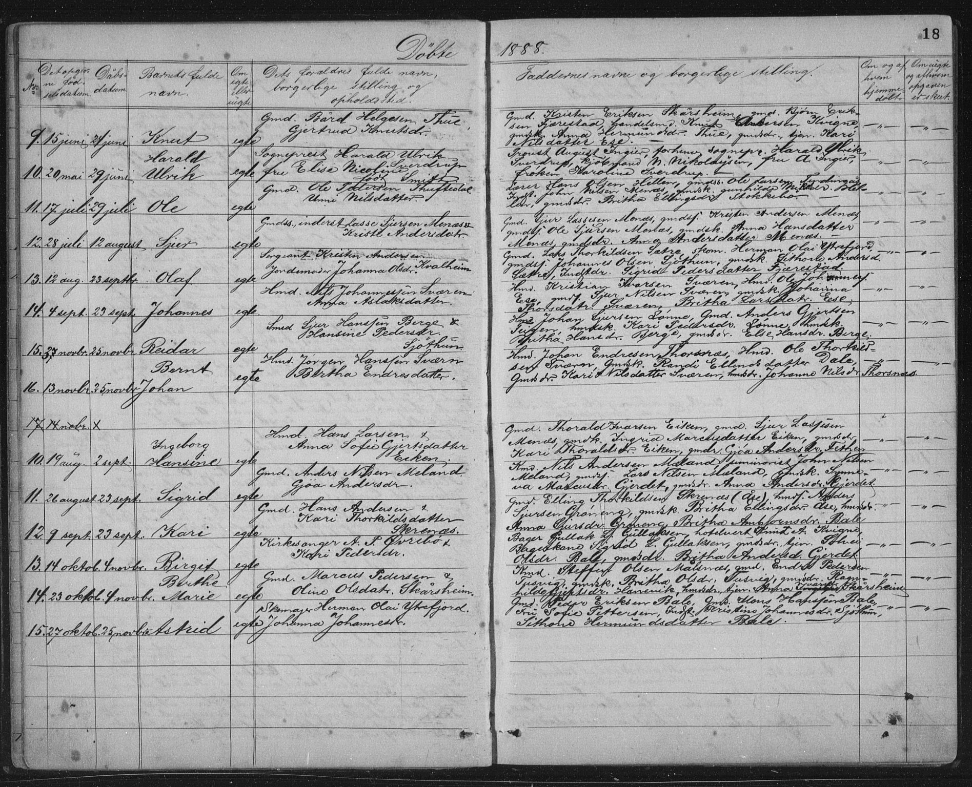 Balestrand sokneprestembete, AV/SAB-A-79601/H/Hab/Haba/L0002: Parish register (copy) no. A 2, 1880-1919, p. 18