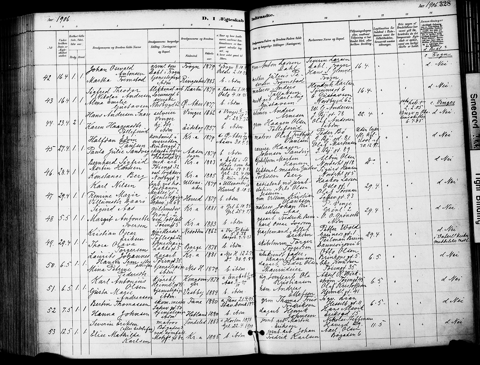 Grønland prestekontor Kirkebøker, SAO/A-10848/F/Fa/L0013: Parish register (official) no. 13, 1887-1906, p. 328