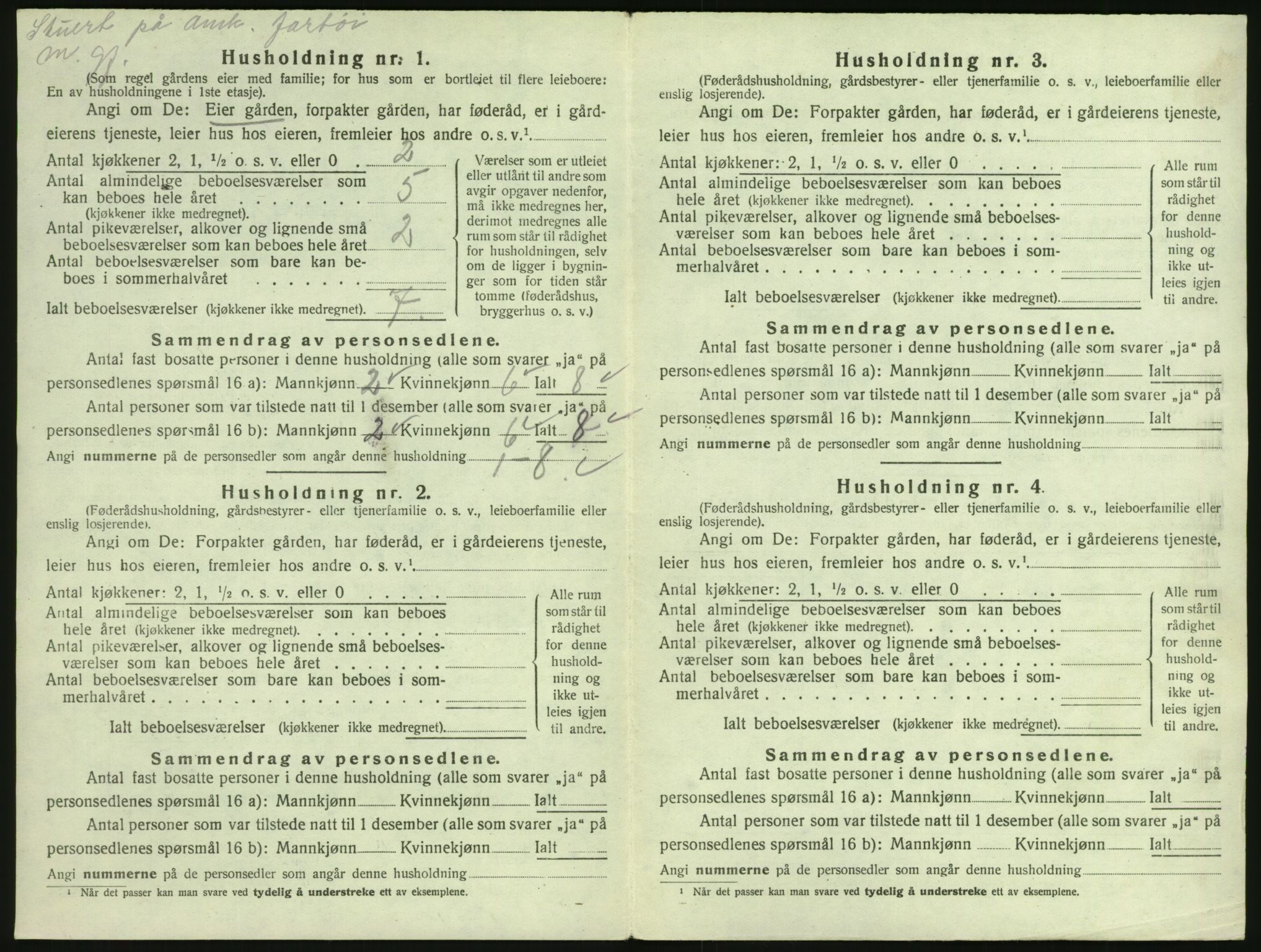 SAKO, 1920 census for Tjølling, 1920, p. 664