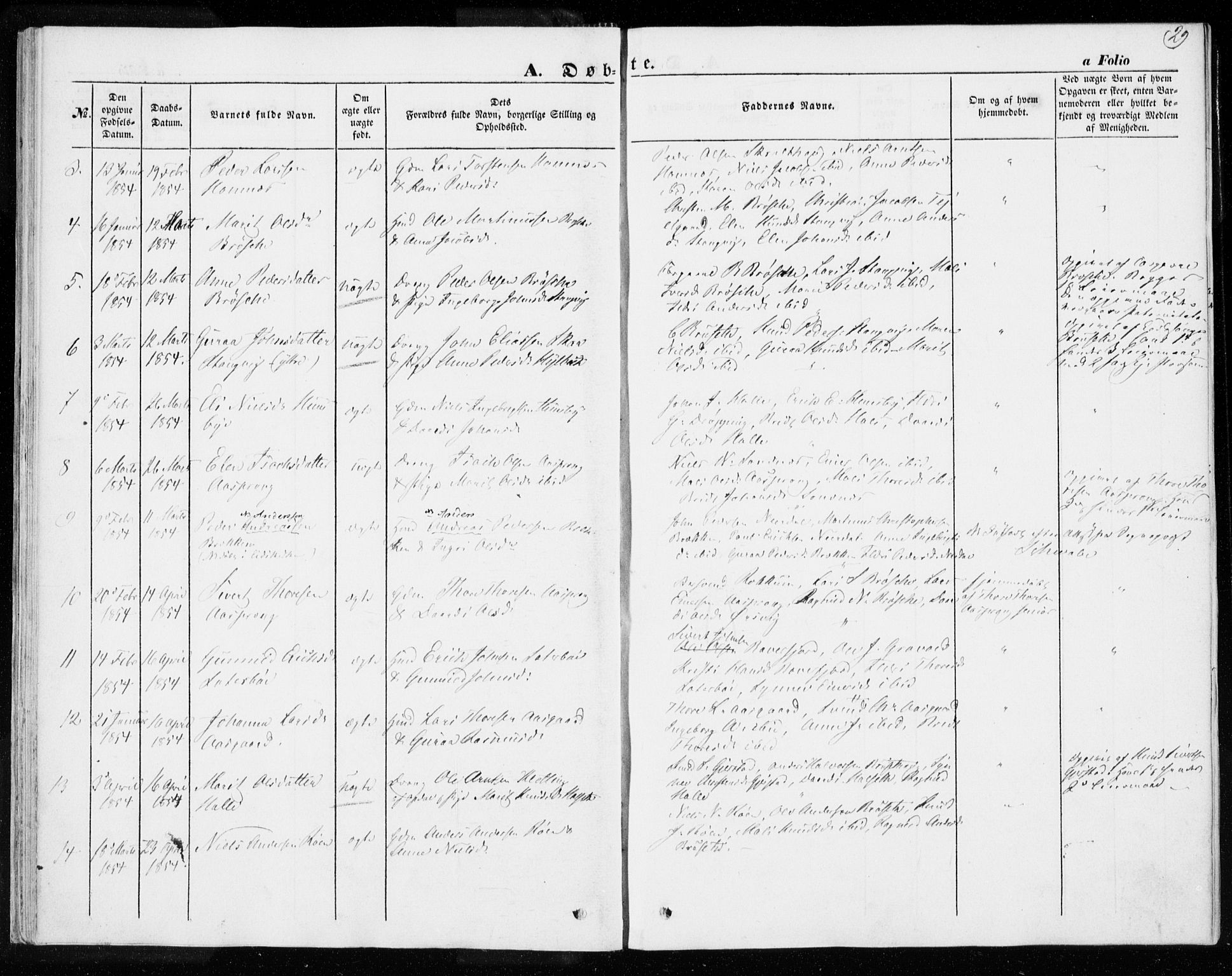 Ministerialprotokoller, klokkerbøker og fødselsregistre - Møre og Romsdal, SAT/A-1454/592/L1026: Parish register (official) no. 592A04, 1849-1867, p. 29