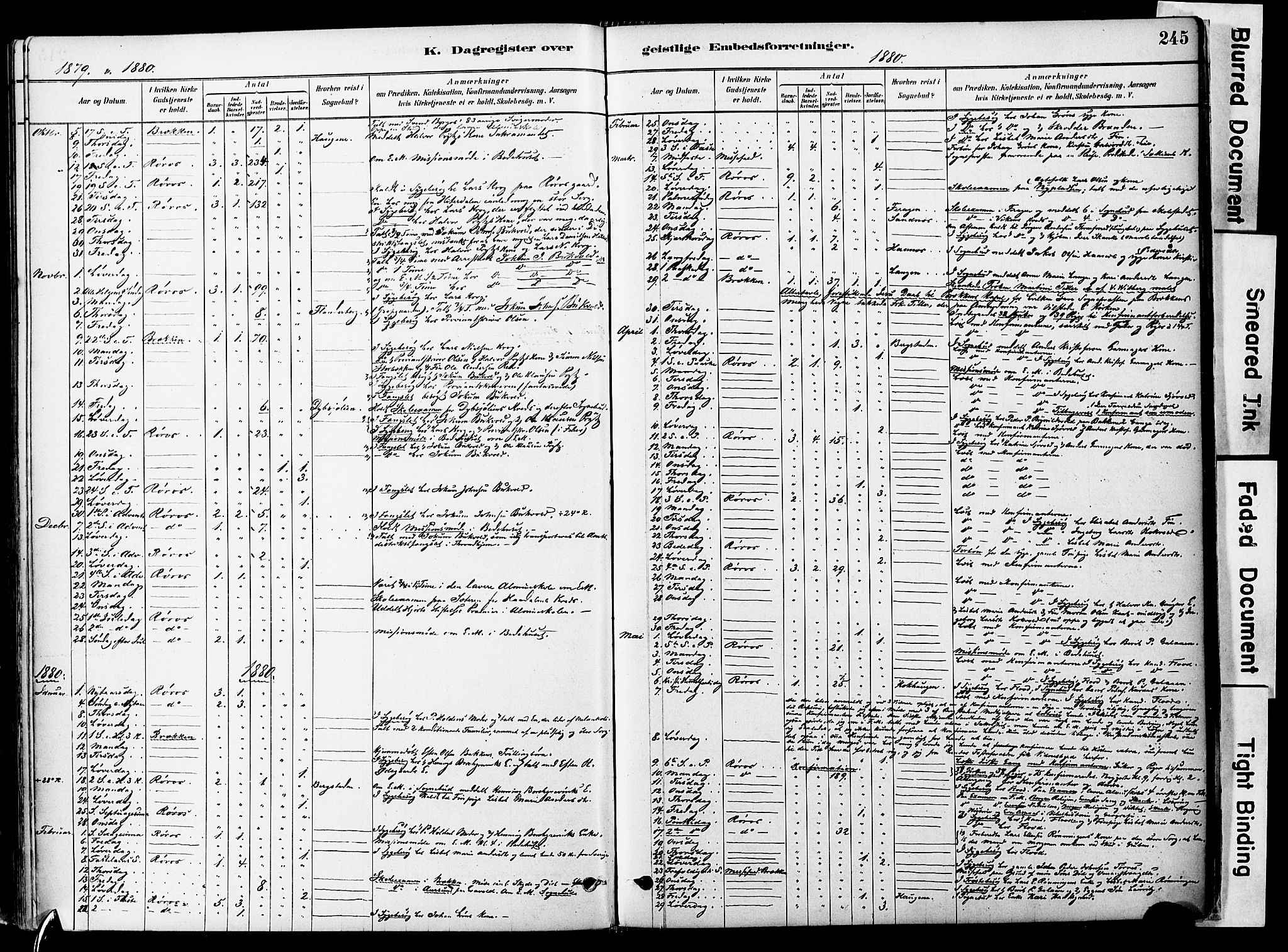Ministerialprotokoller, klokkerbøker og fødselsregistre - Sør-Trøndelag, AV/SAT-A-1456/681/L0933: Parish register (official) no. 681A11, 1879-1890, p. 245