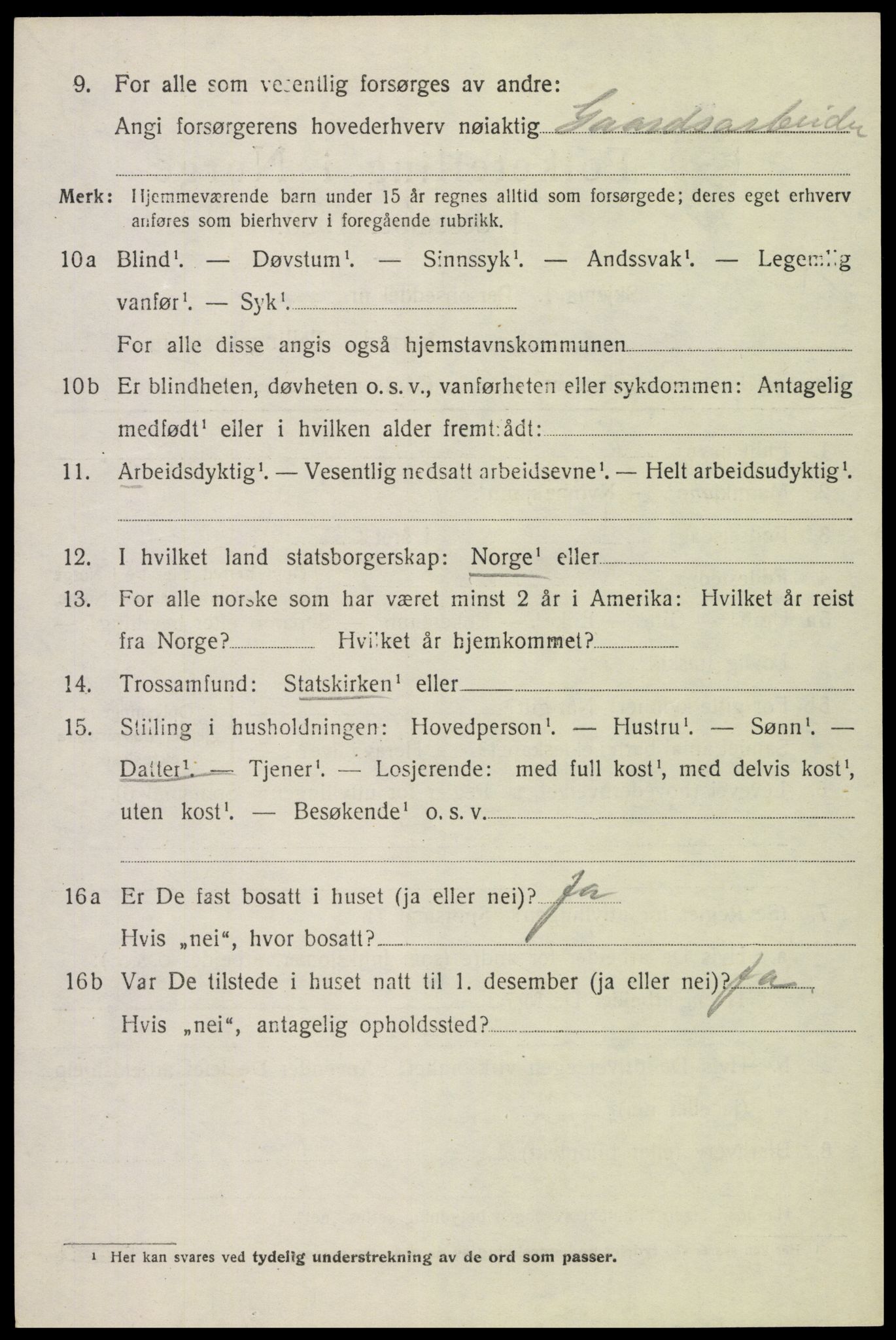 SAH, 1920 census for Furnes, 1920, p. 3406