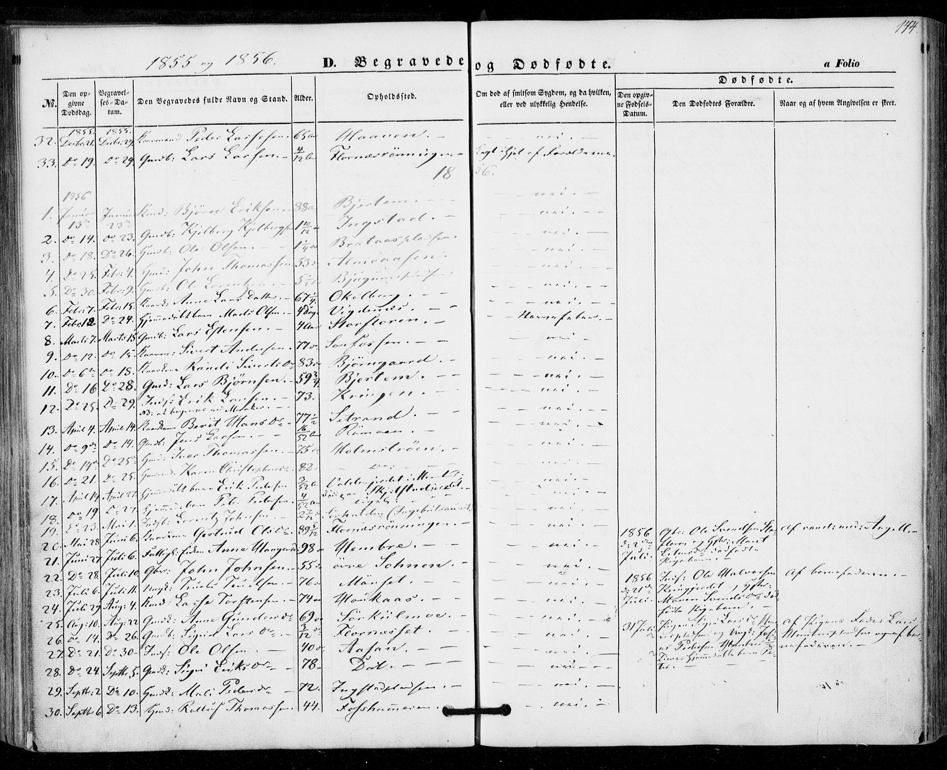 Ministerialprotokoller, klokkerbøker og fødselsregistre - Nord-Trøndelag, SAT/A-1458/703/L0028: Parish register (official) no. 703A01, 1850-1862, p. 144