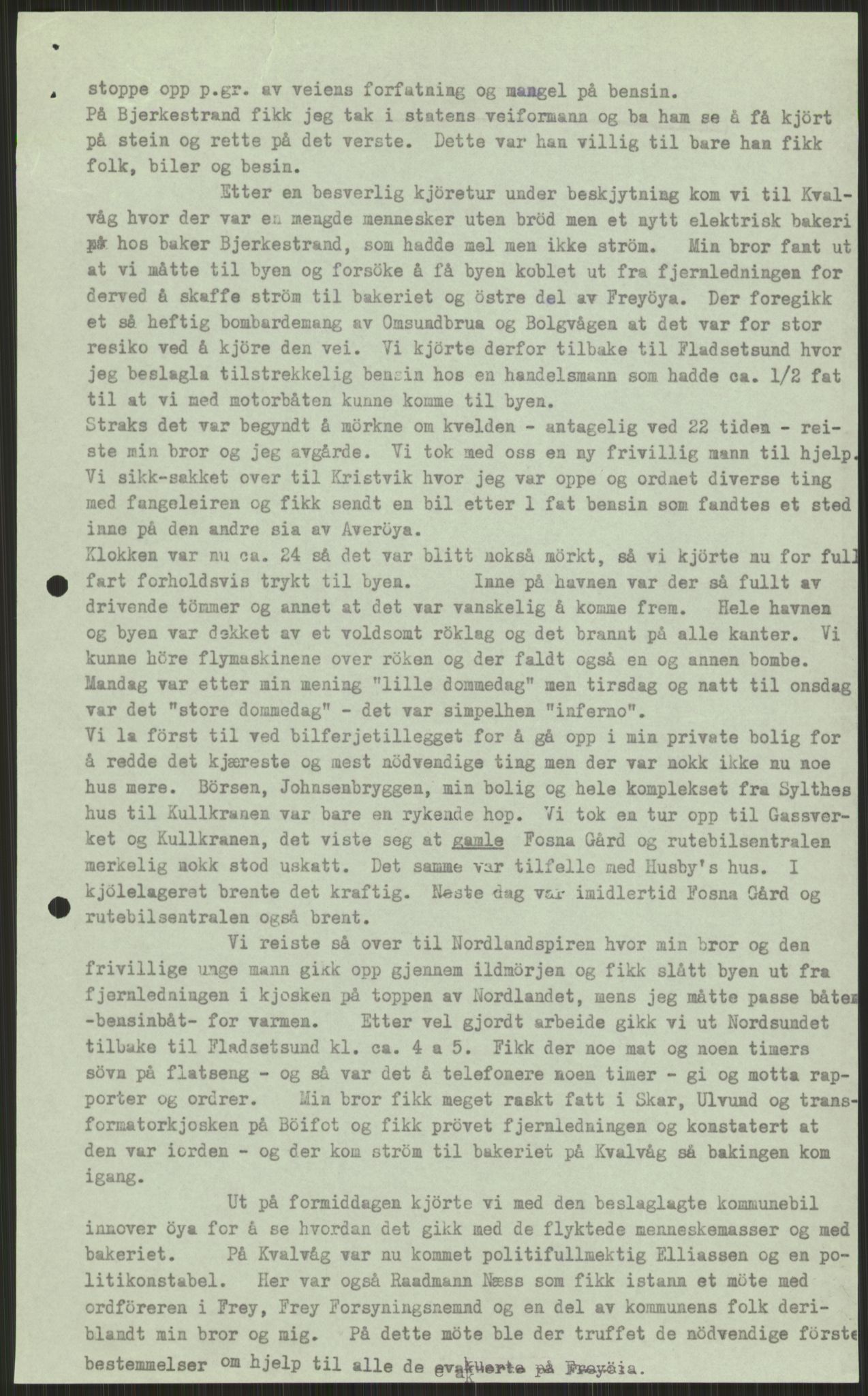 Forsvaret, Forsvarets krigshistoriske avdeling, AV/RA-RAFA-2017/Y/Ya/L0015: II-C-11-31 - Fylkesmenn.  Rapporter om krigsbegivenhetene 1940., 1940, p. 677