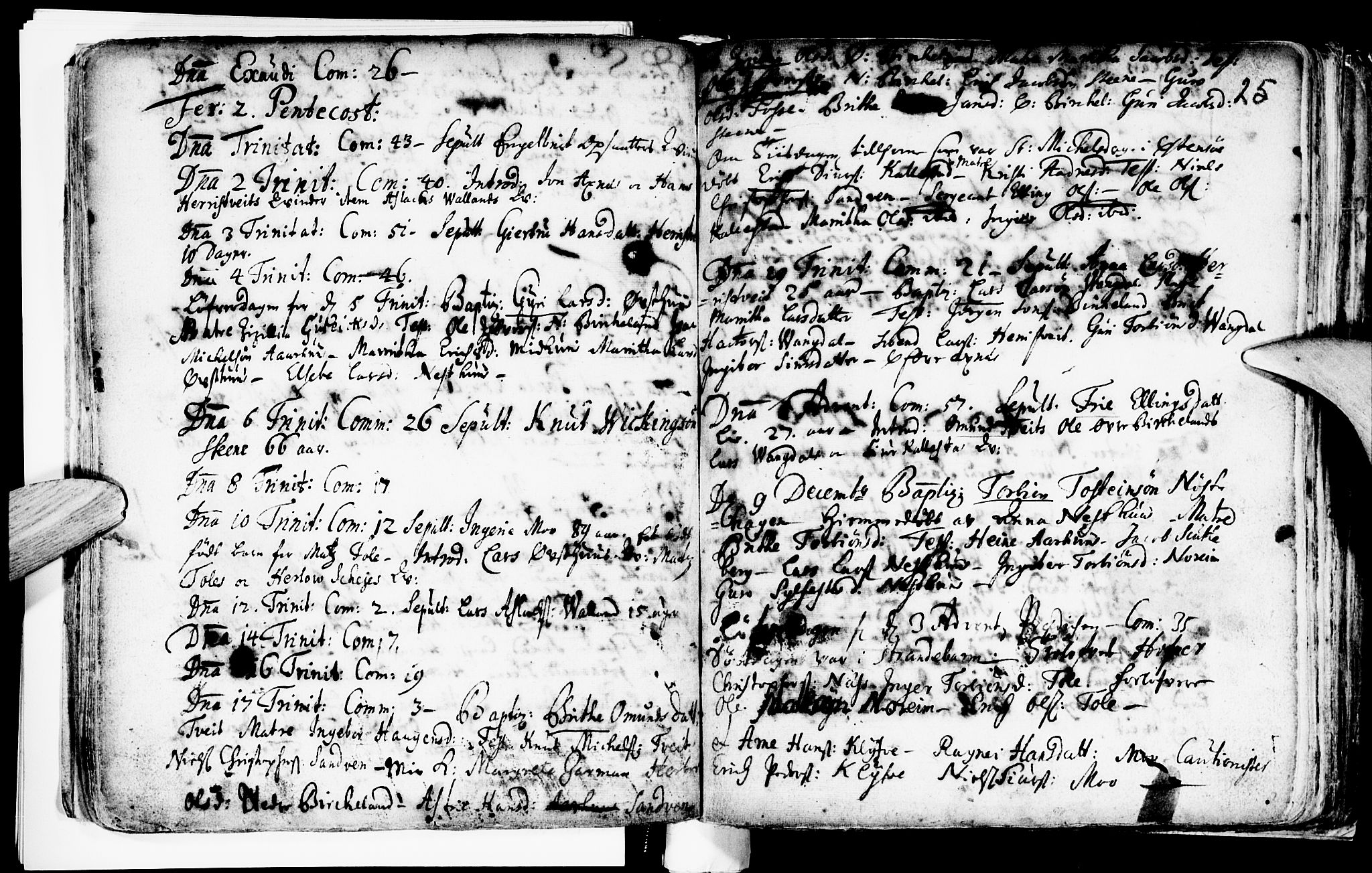 Kvam sokneprestembete, AV/SAB-A-76201/H/Haa: Parish register (official) no. A 2, 1696-1741, p. 25