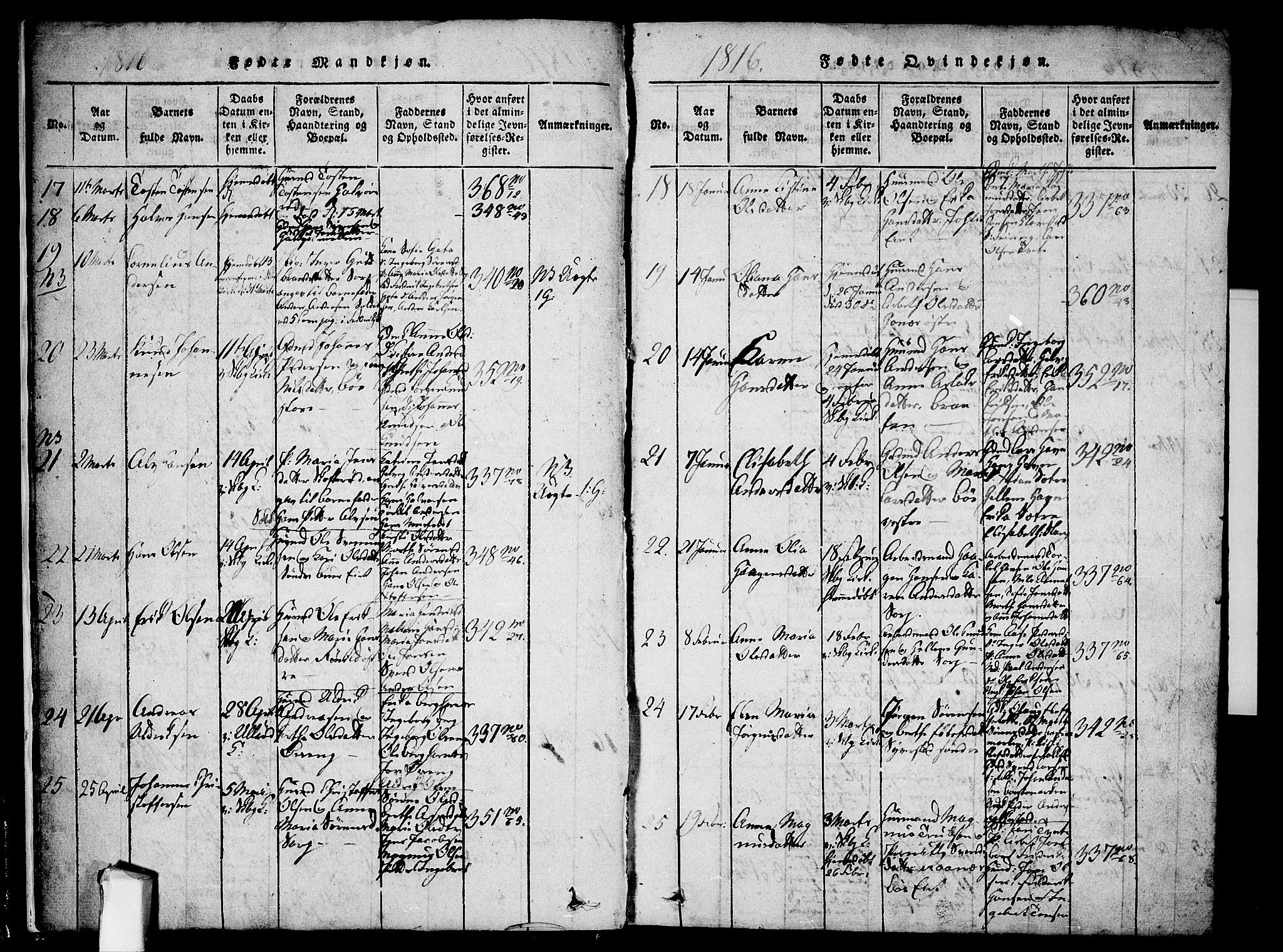 Skjeberg prestekontor Kirkebøker, SAO/A-10923/F/Fa/L0004: Parish register (official) no. I 4, 1815-1830, p. 11