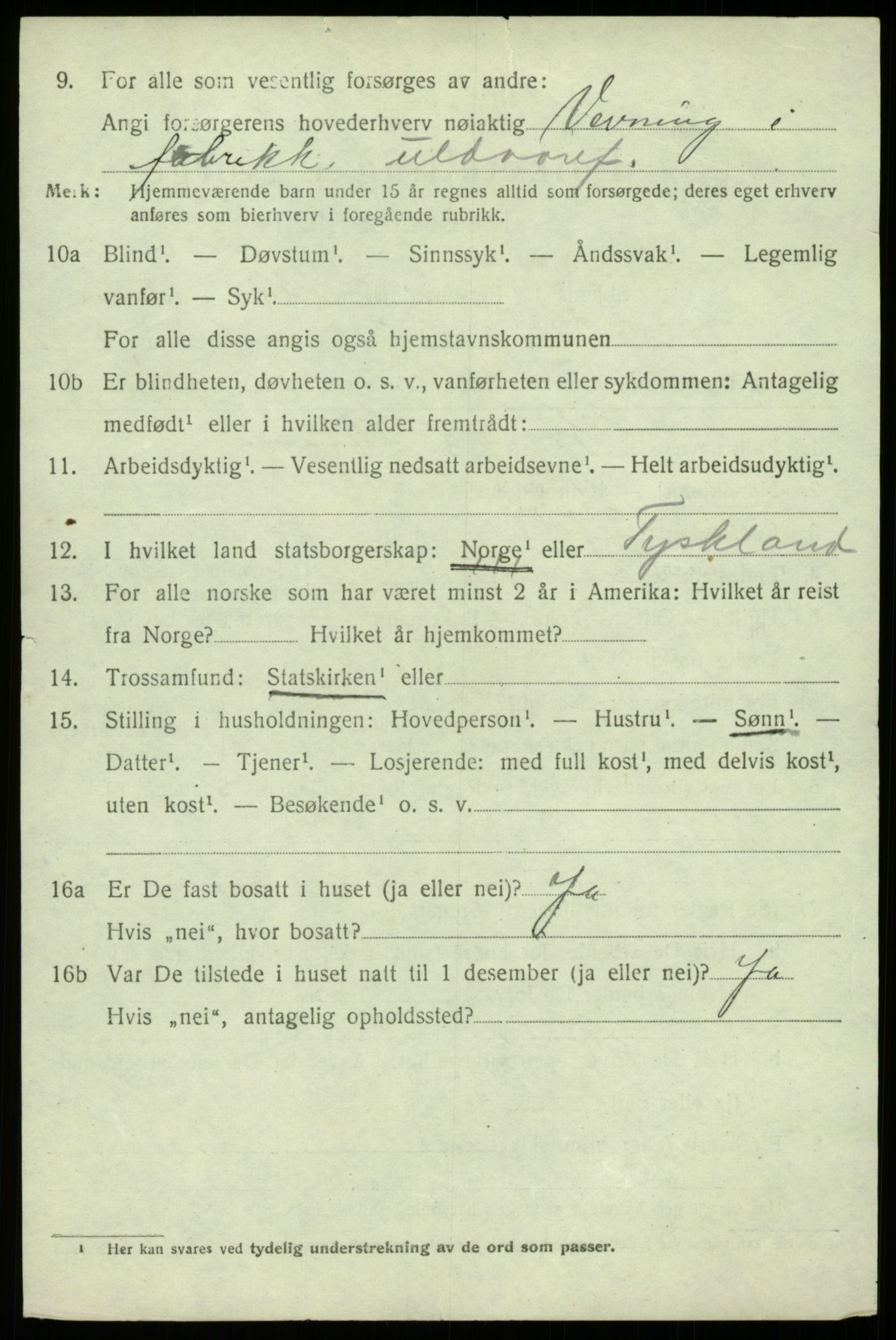 SAB, 1920 census for Åsane, 1920, p. 4090