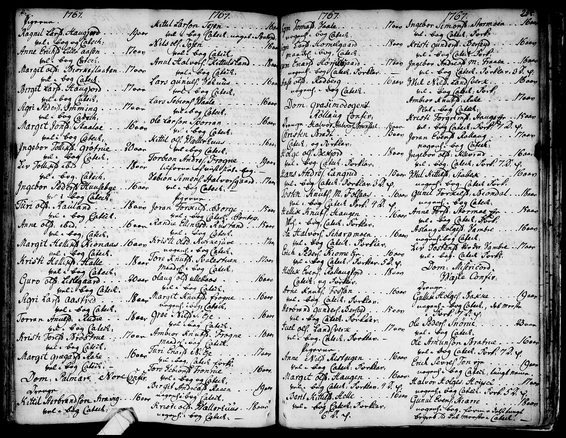 Rollag kirkebøker, SAKO/A-240/F/Fa/L0003: Parish register (official) no. I 3, 1743-1778, p. 254