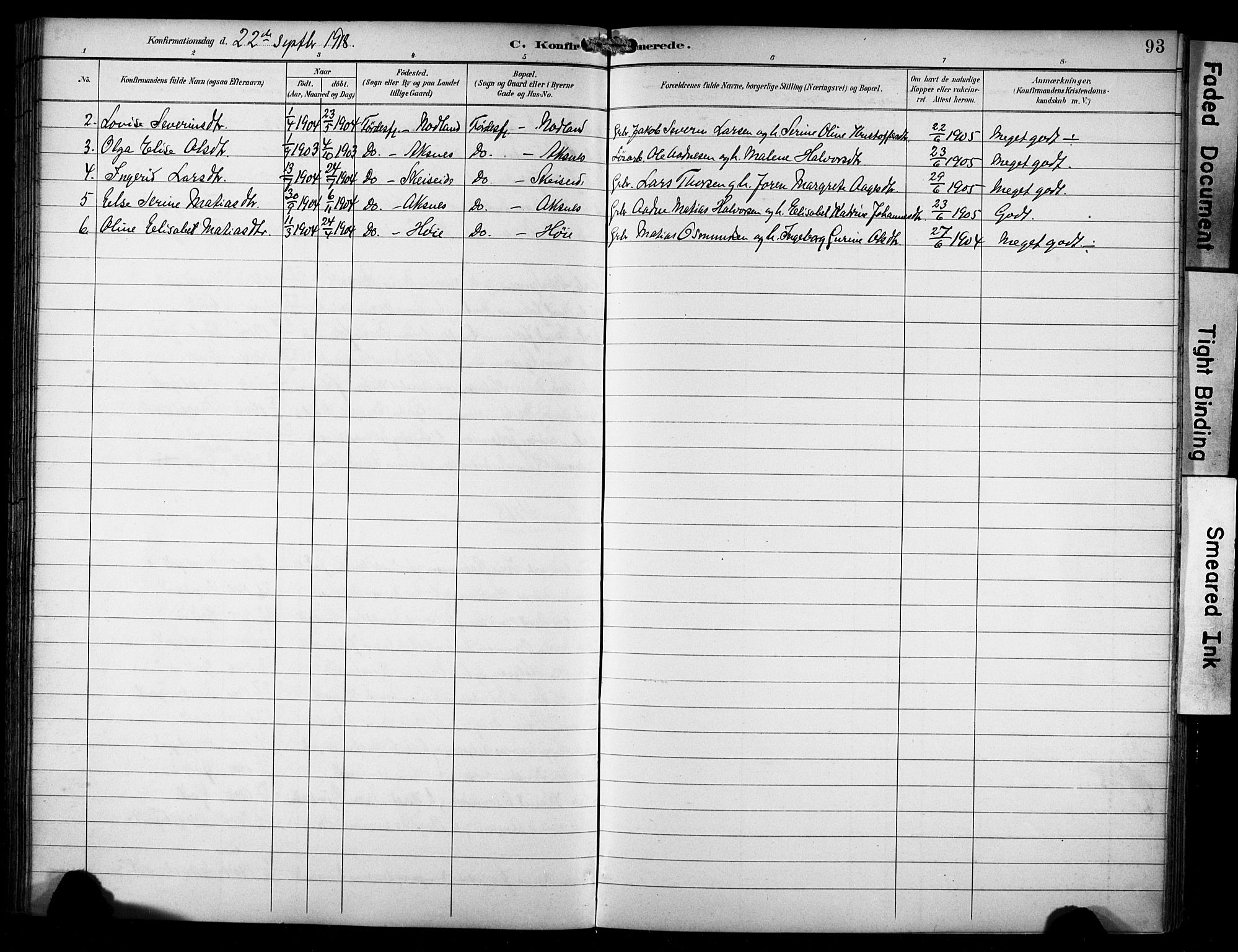 Avaldsnes sokneprestkontor, SAST/A -101851/H/Ha/Haa/L0016: Parish register (official) no. A 16, 1893-1918, p. 93