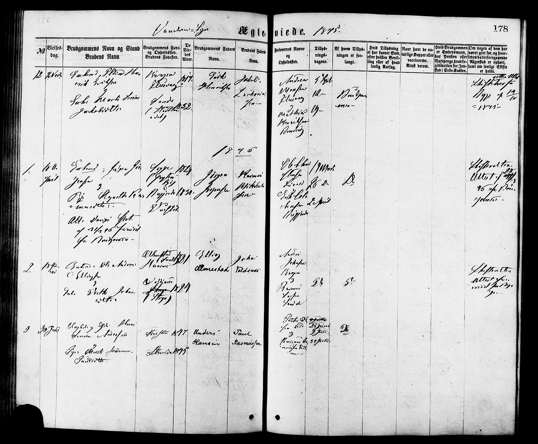 Ministerialprotokoller, klokkerbøker og fødselsregistre - Møre og Romsdal, AV/SAT-A-1454/501/L0007: Parish register (official) no. 501A07, 1868-1884, p. 178