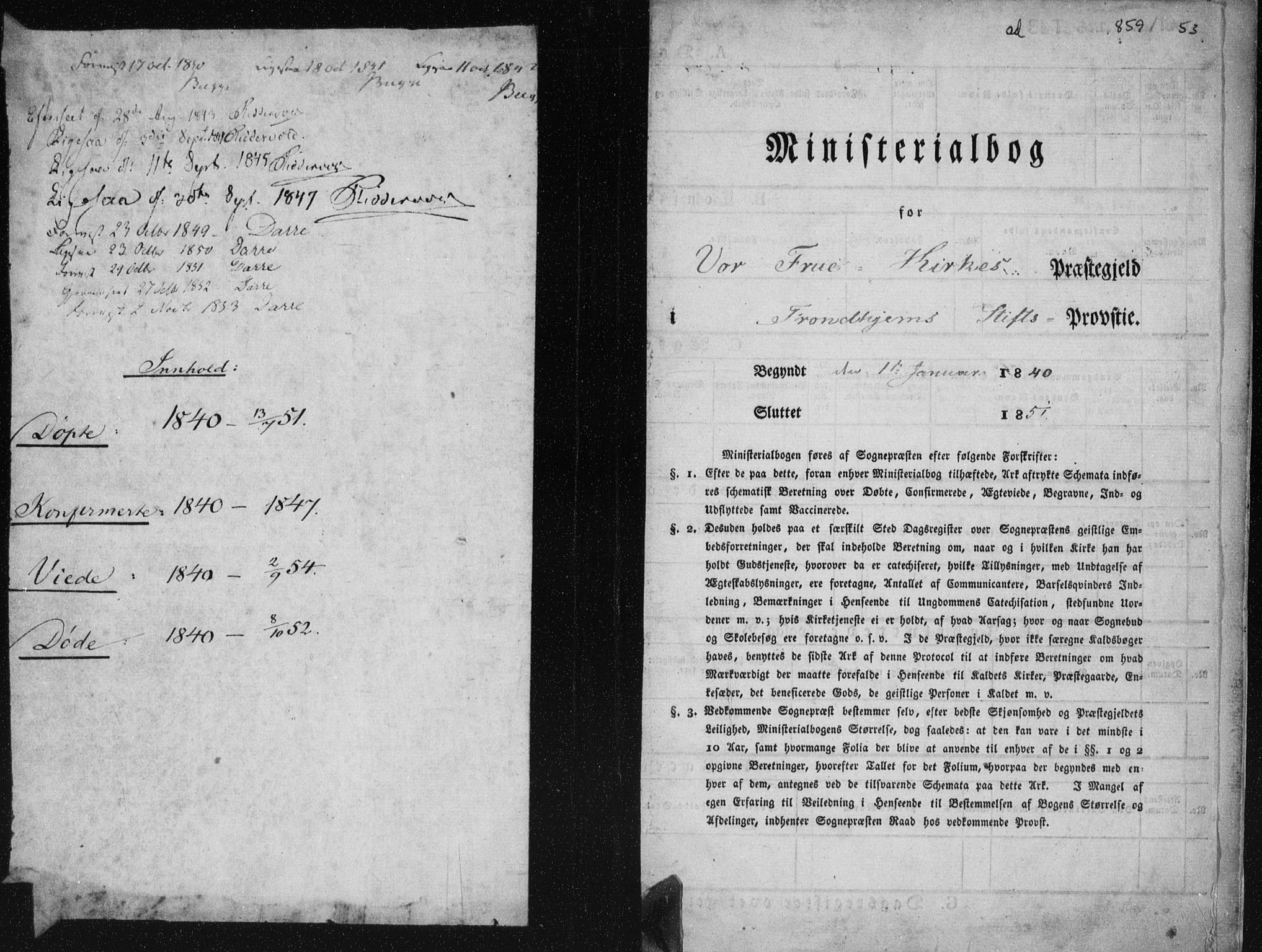 Ministerialprotokoller, klokkerbøker og fødselsregistre - Sør-Trøndelag, SAT/A-1456/602/L0110: Parish register (official) no. 602A08, 1840-1854