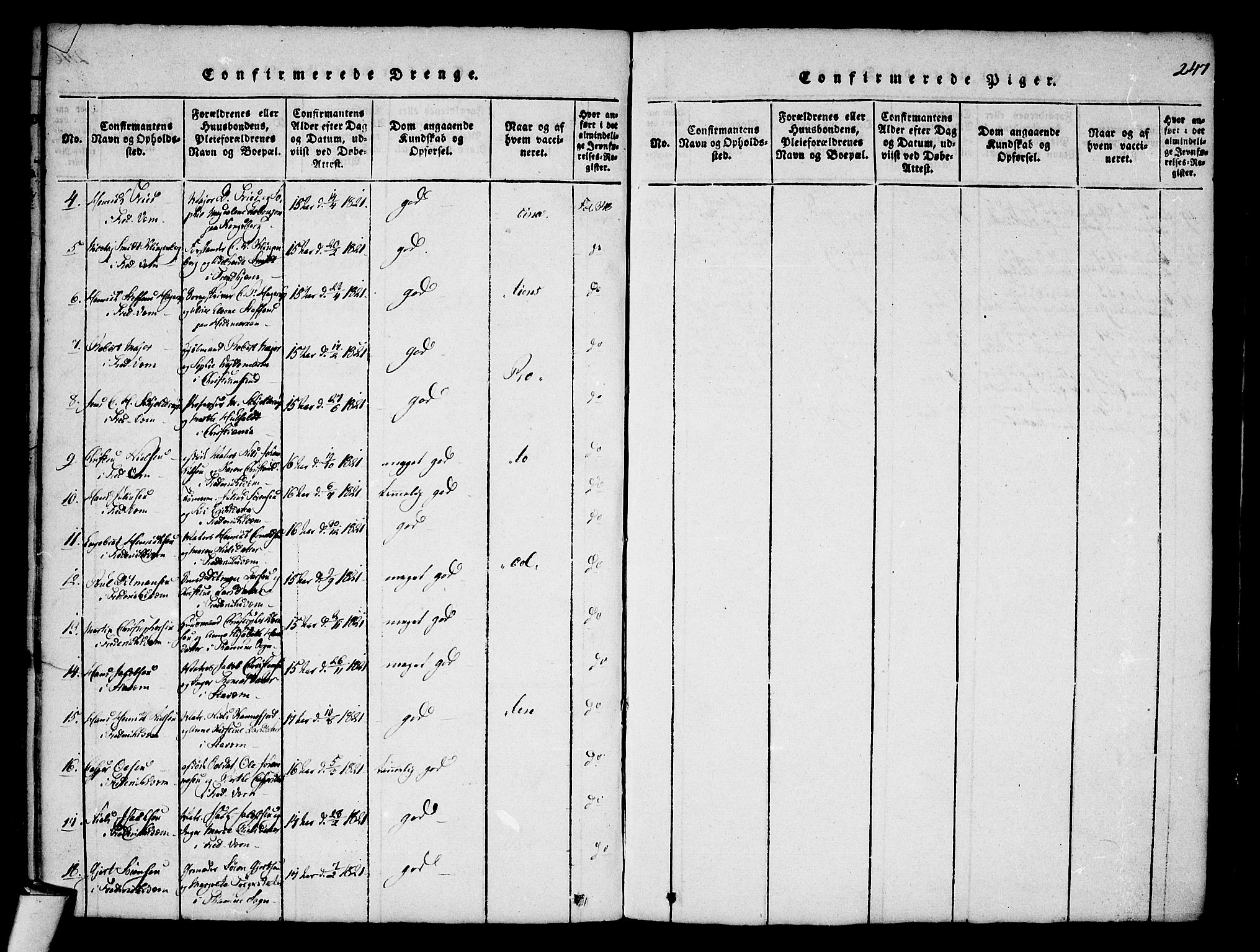 Stavern kirkebøker, AV/SAKO-A-318/F/Fa/L0006: Parish register (official) no. 6, 1816-1839, p. 247