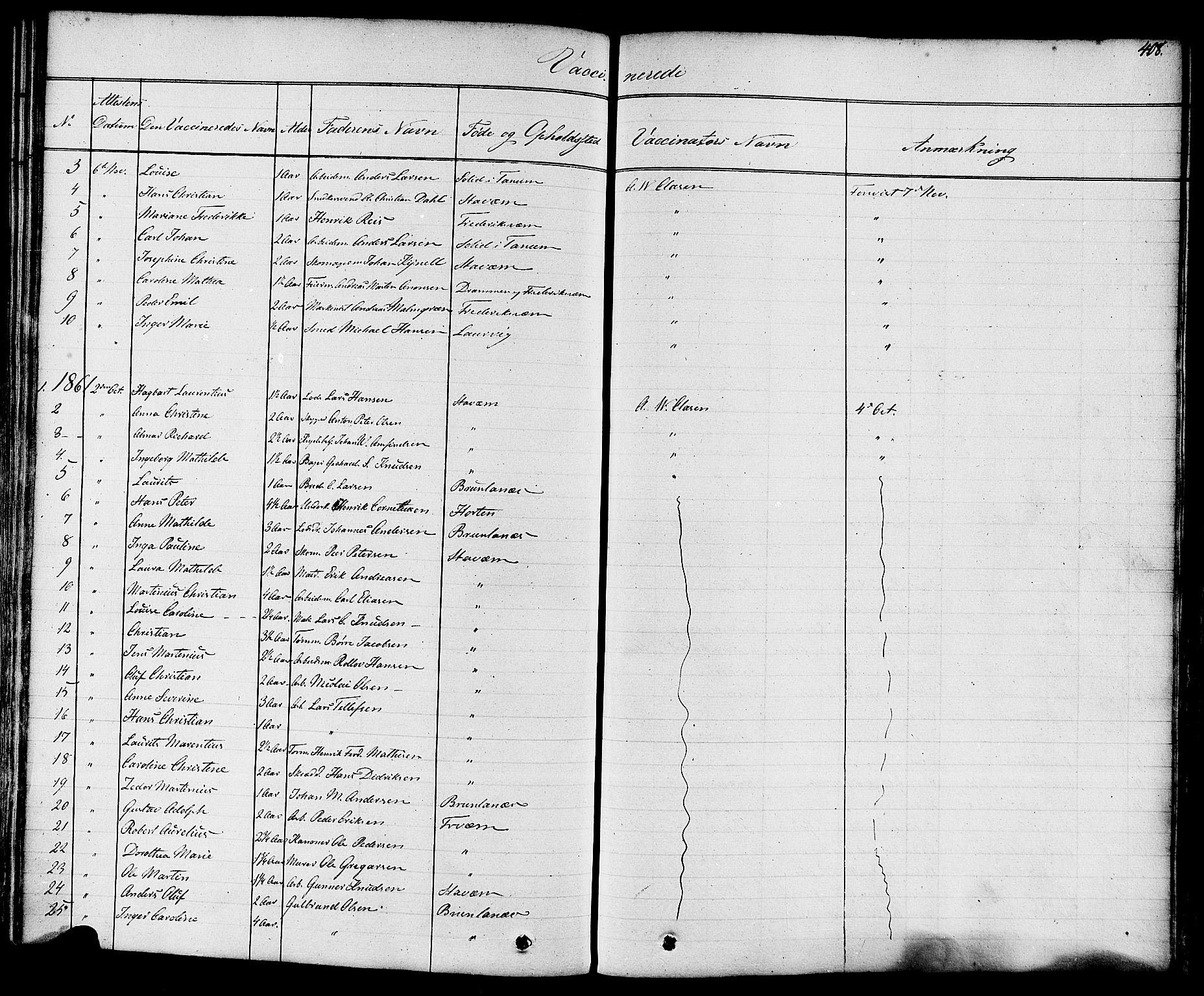 Stavern kirkebøker, SAKO/A-318/F/Fa/L0007: Parish register (official) no. 7, 1840-1877, p. 408