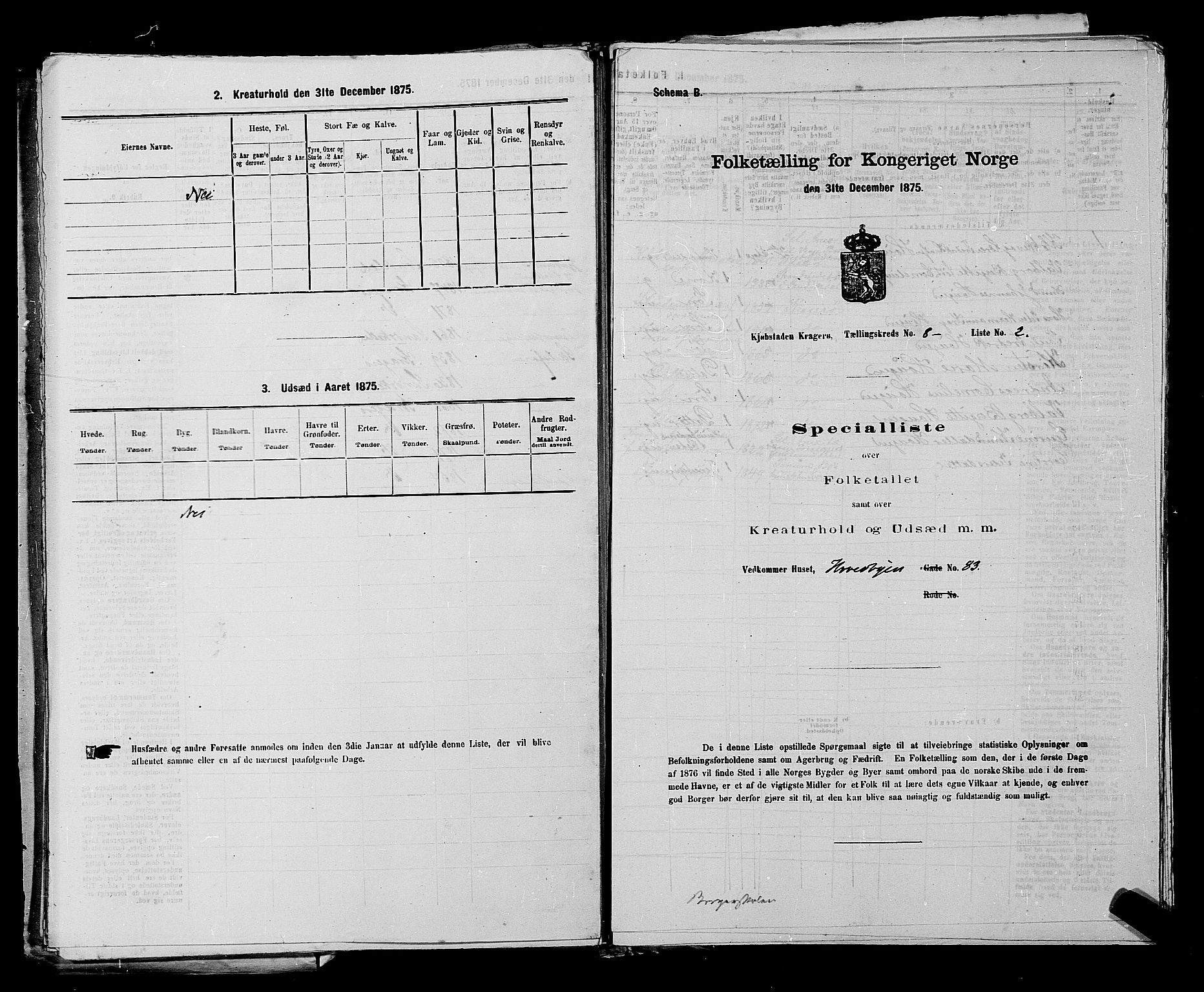 SAKO, 1875 census for 0801P Kragerø, 1875, p. 174