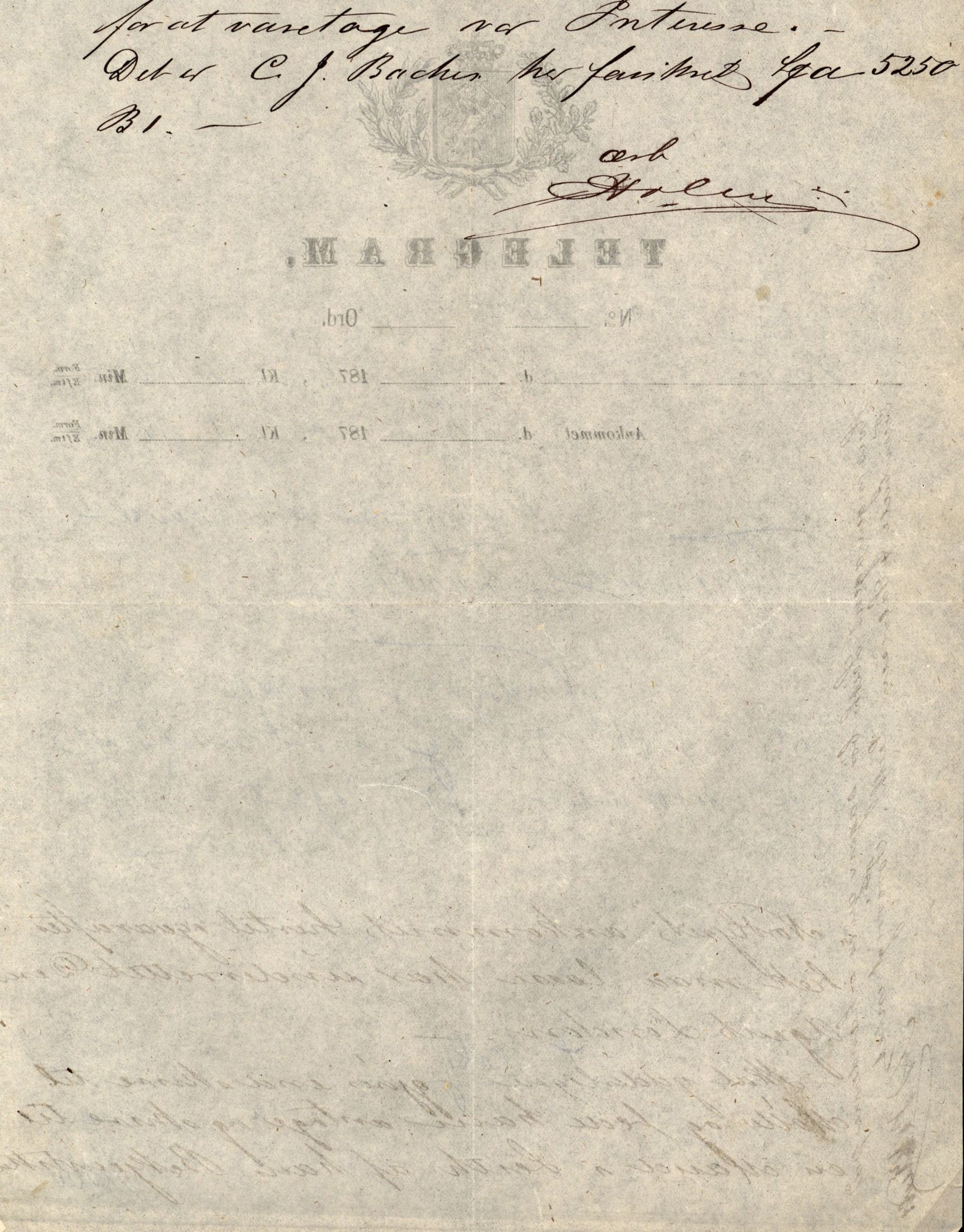 Pa 63 - Østlandske skibsassuranceforening, VEMU/A-1079/G/Ga/L0004/0009: Havaridokumenter / Nordlyset, 1872