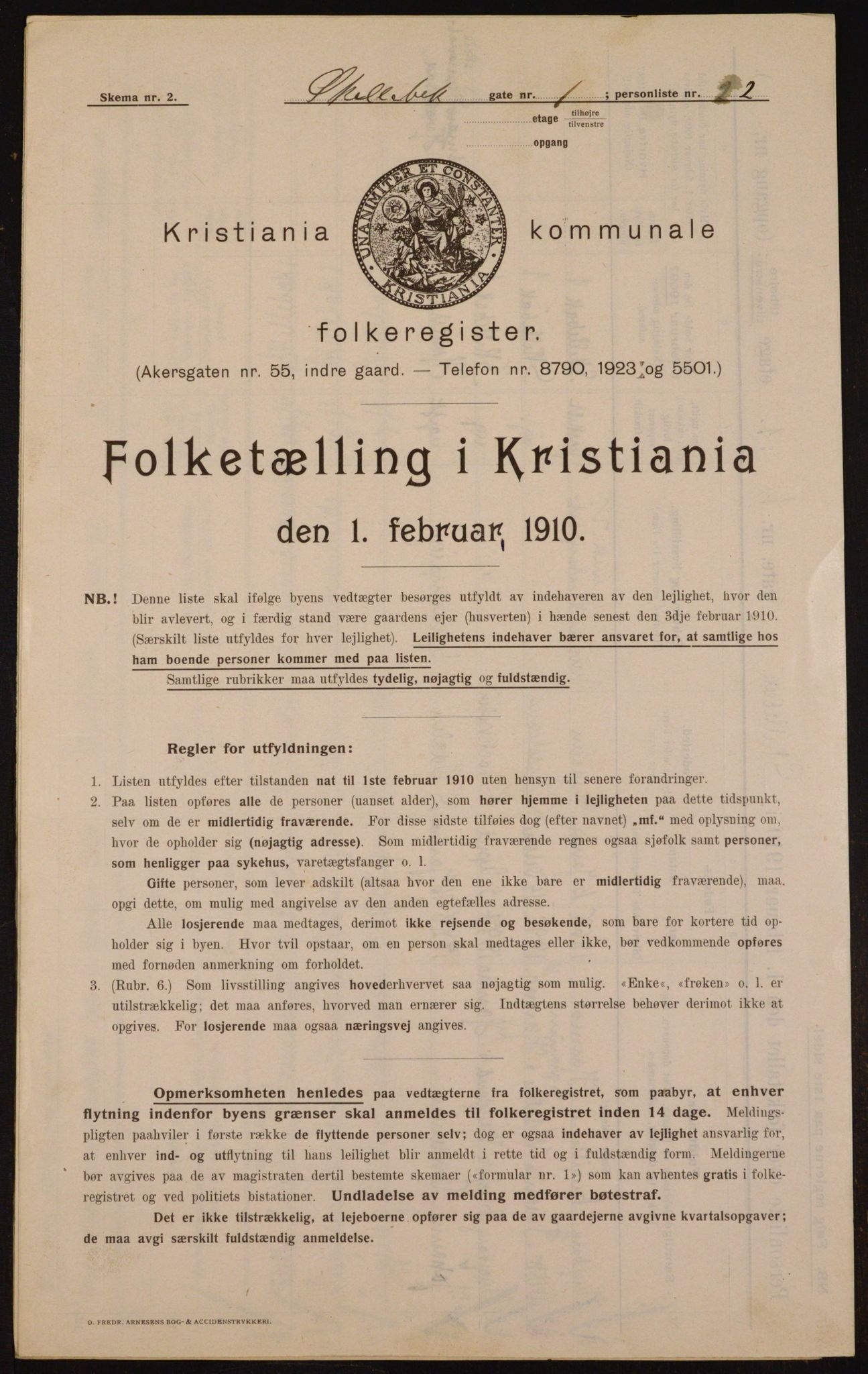 OBA, Municipal Census 1910 for Kristiania, 1910, p. 91025