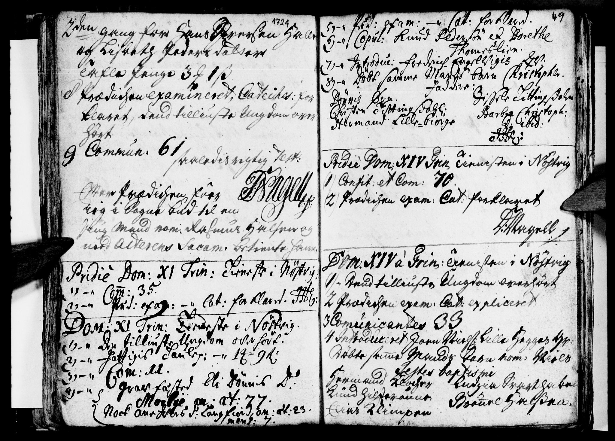 Ministerialprotokoller, klokkerbøker og fødselsregistre - Nordland, AV/SAT-A-1459/814/L0221: Parish register (official) no. 814A02, 1718-1762, p. 49