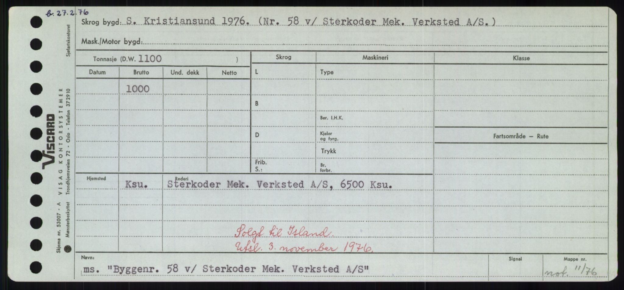 Sjøfartsdirektoratet med forløpere, Skipsmålingen, RA/S-1627/H/Hd/L0006: Fartøy, Byg-Båt, p. 619