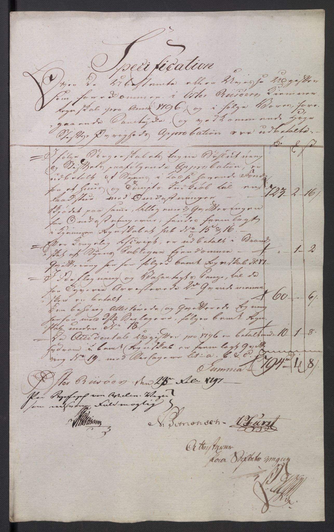 Danske Kanselli 1800-1814, RA/EA-3024/K/Kk/Kka/Kkac/L0235: Kjøpstadregnskap Øster Risør, 1796-1800, p. 39