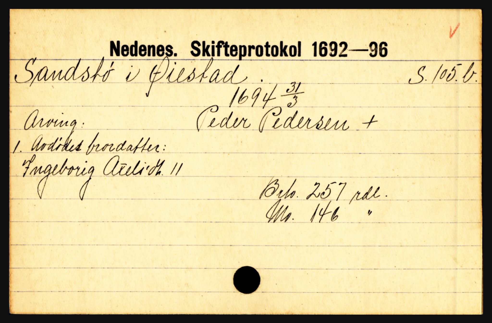 Nedenes sorenskriveri før 1824, AV/SAK-1221-0007/H, p. 25425