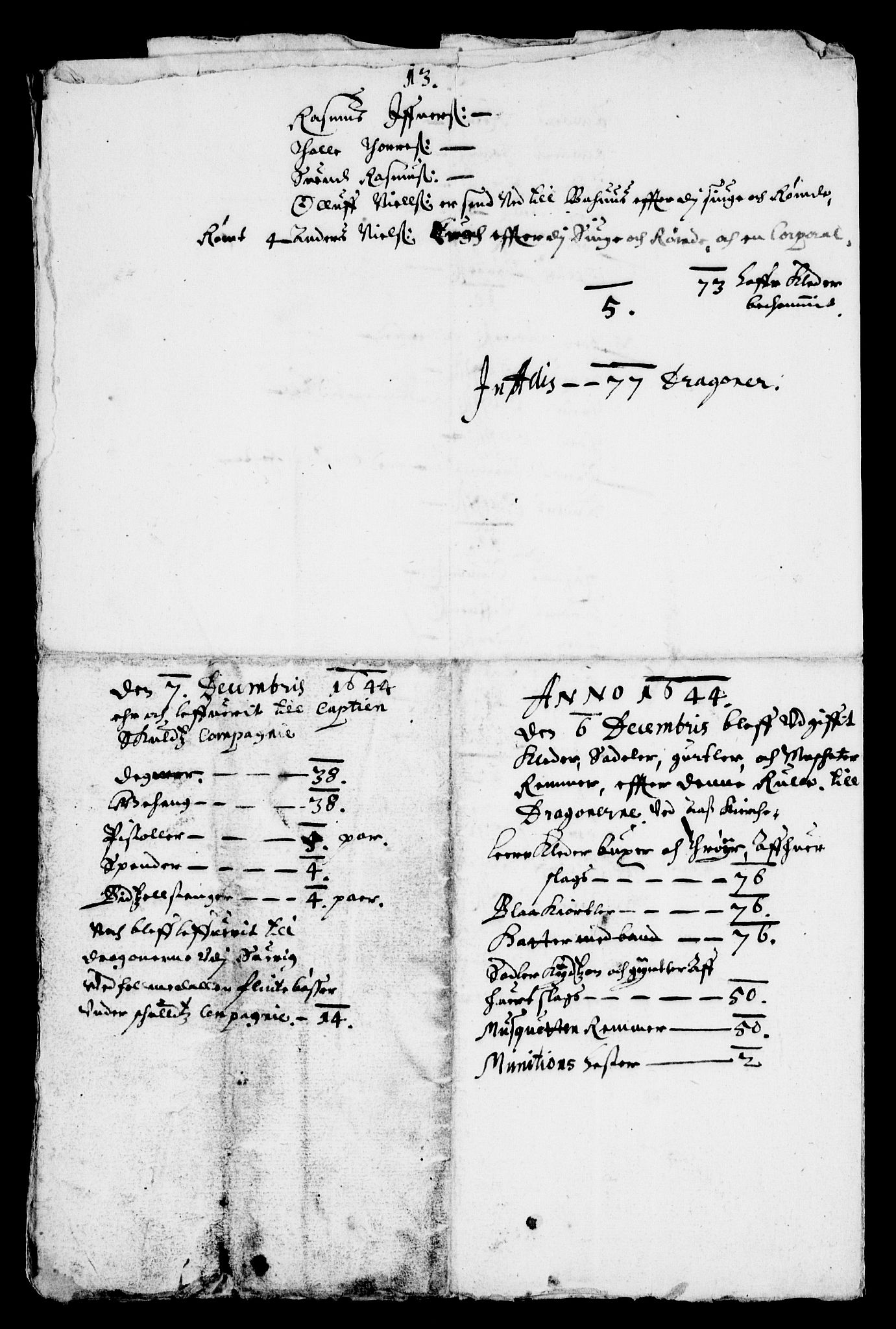 Danske Kanselli, Skapsaker, AV/RA-EA-4061/F/L0009: Skap 8, pakke 150B, litra A-AA, 1644-1651, p. 86
