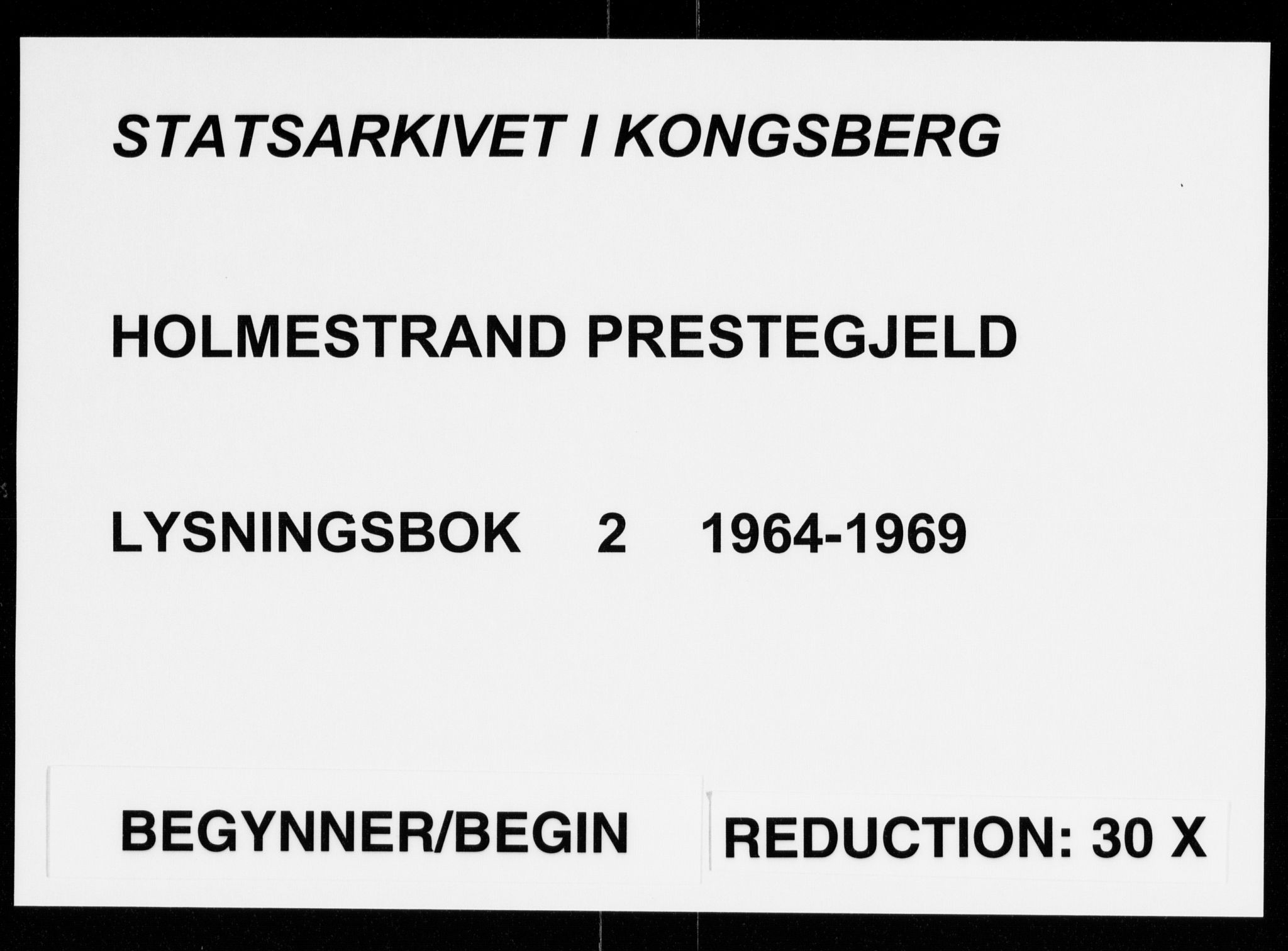 Holmestrand kirkebøker, SAKO/A-346/H/Ha/L0003: Banns register no. 2, 1964-1969