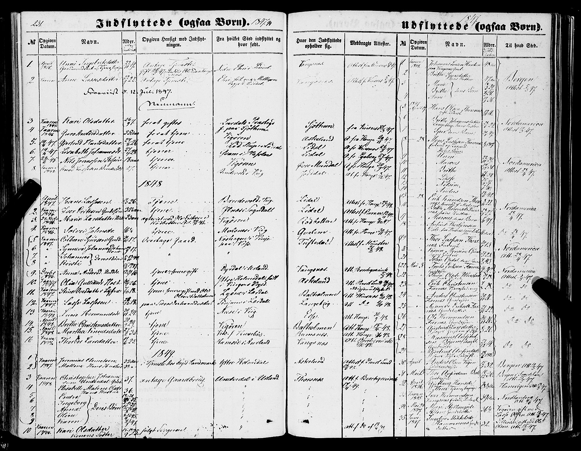 Balestrand sokneprestembete, SAB/A-79601/H/Haa/Haaa/L0002: Parish register (official) no. A 2, 1847-1866, p. 231