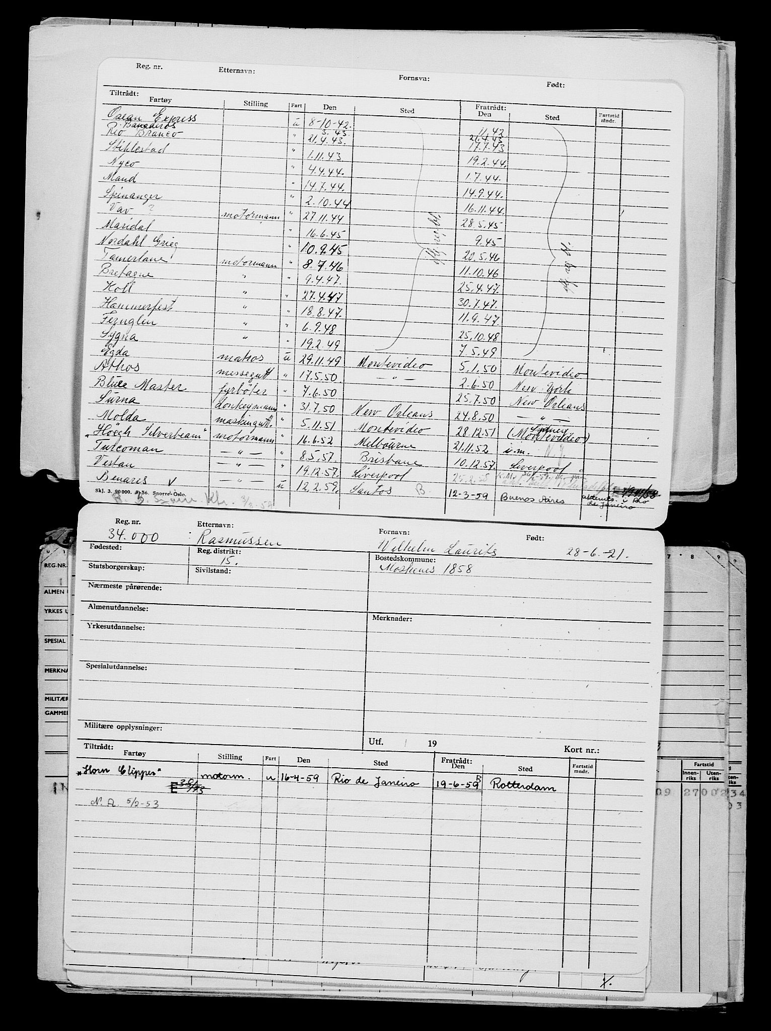 Direktoratet for sjømenn, AV/RA-S-3545/G/Gb/L0195: Hovedkort, 1921, p. 370