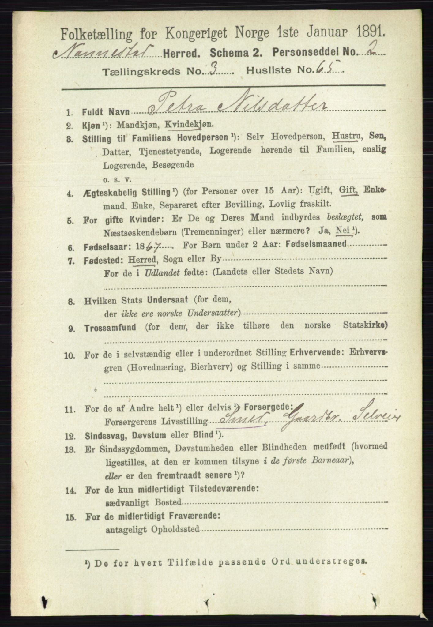 RA, 1891 census for 0238 Nannestad, 1891, p. 1837