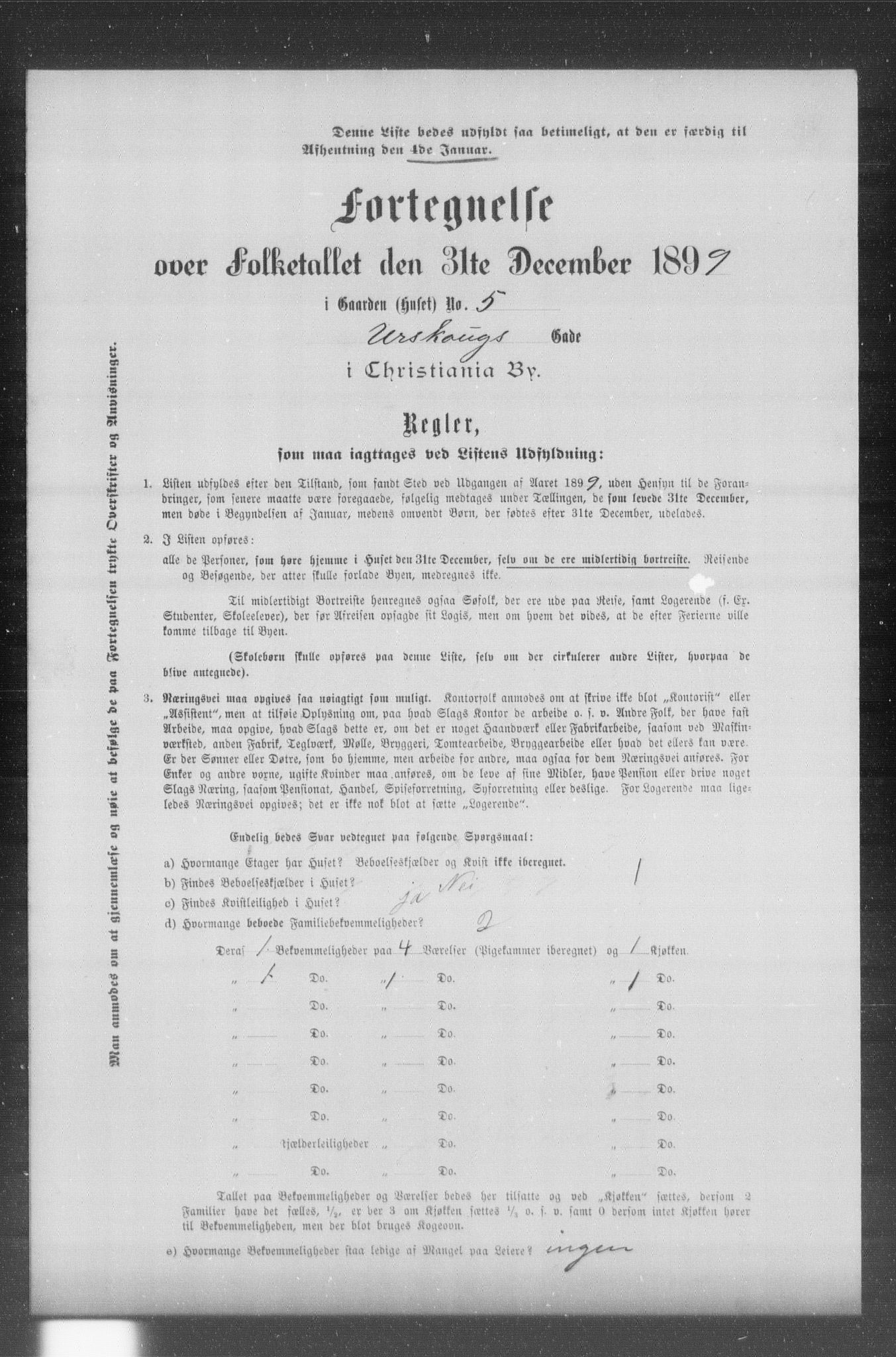 OBA, Municipal Census 1899 for Kristiania, 1899, p. 15594