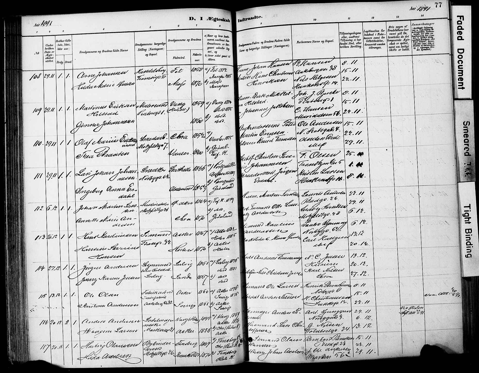 Grønland prestekontor Kirkebøker, AV/SAO-A-10848/F/Fa/L0013: Parish register (official) no. 13, 1887-1906, p. 77