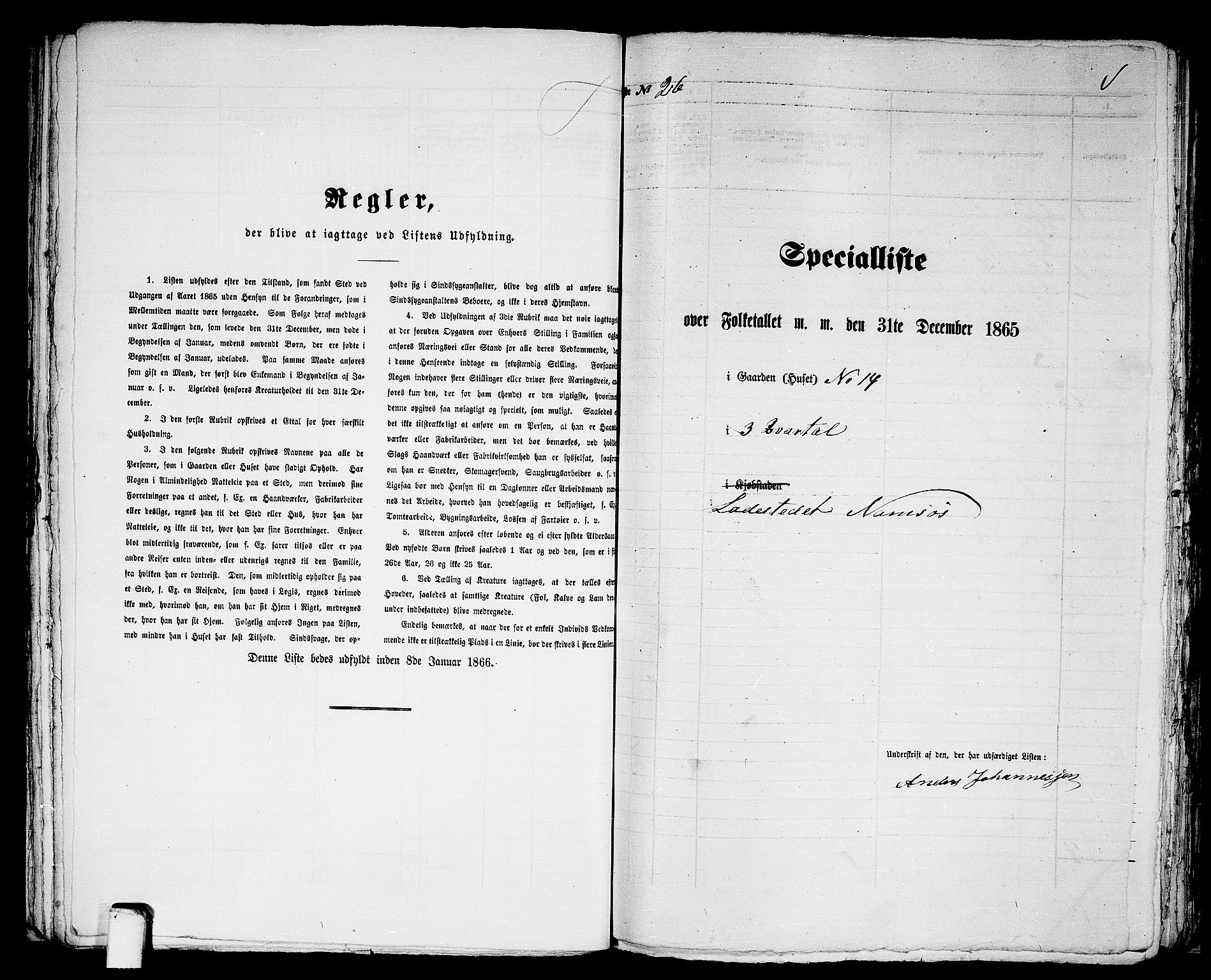 RA, 1865 census for Namsos/Namsos, 1865, p. 56