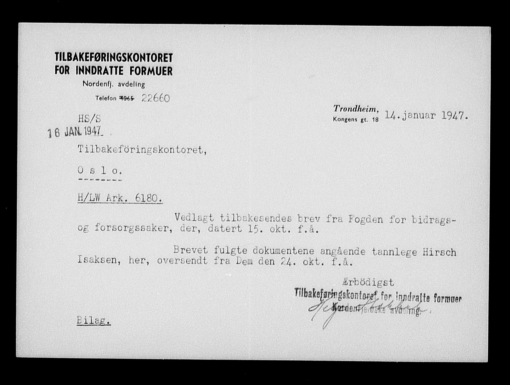 Justisdepartementet, Tilbakeføringskontoret for inndratte formuer, AV/RA-S-1564/H/Hc/Hcc/L0974: --, 1945-1947, p. 29