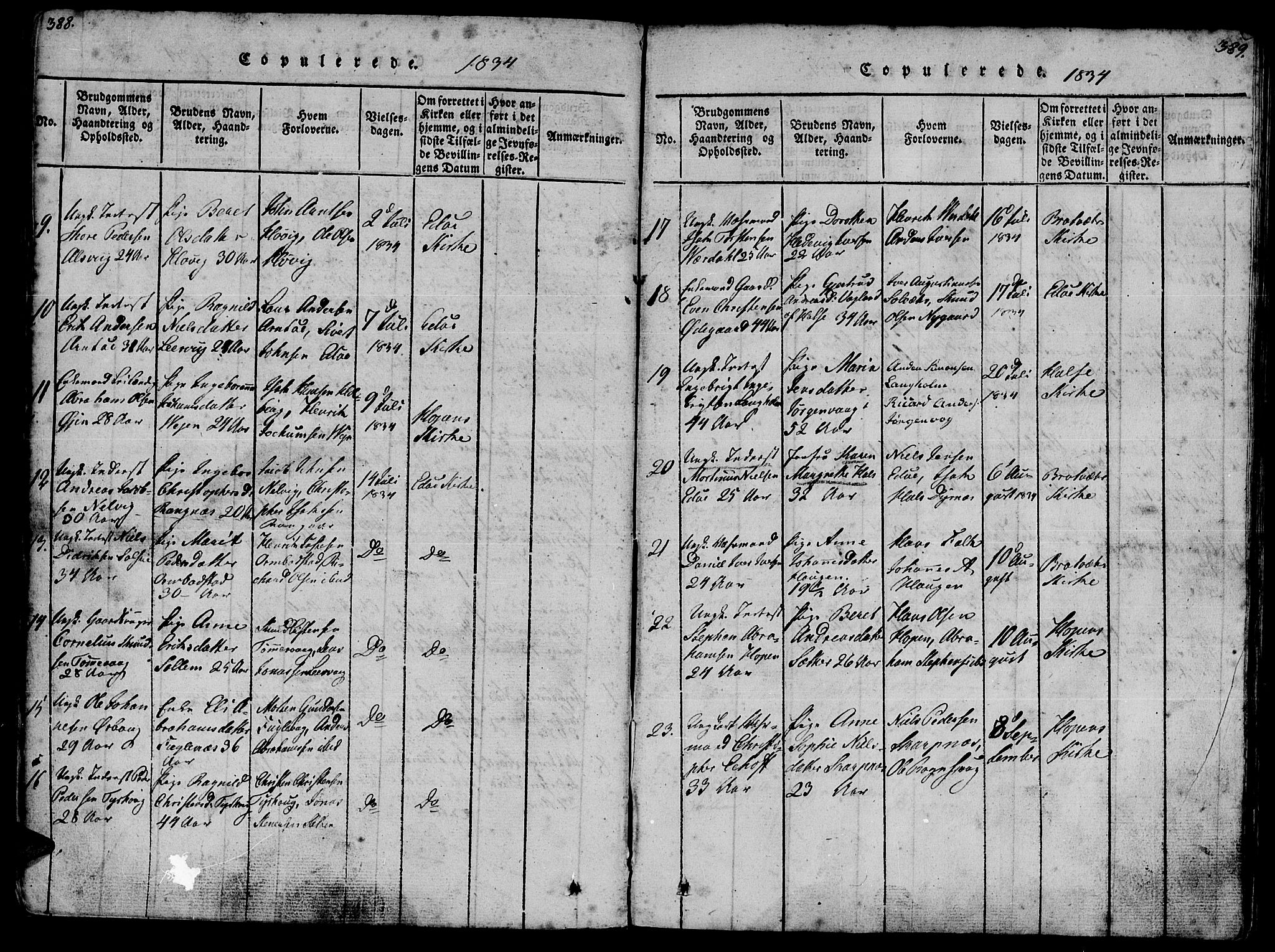 Ministerialprotokoller, klokkerbøker og fødselsregistre - Møre og Romsdal, AV/SAT-A-1454/581/L0933: Parish register (official) no. 581A03 /1, 1819-1836, p. 388-389