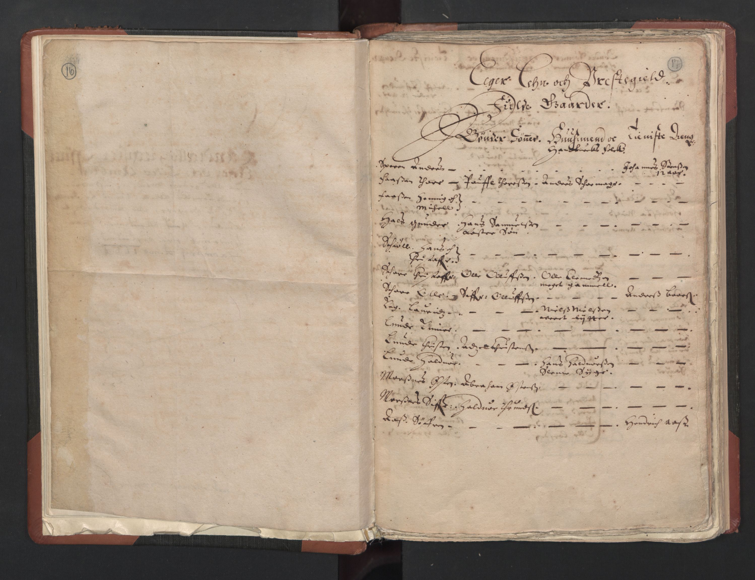 RA, Bailiff's Census 1664-1666, no. 5: Modern Buskerud county and modern Vestfold county, 1664, p. 16-17