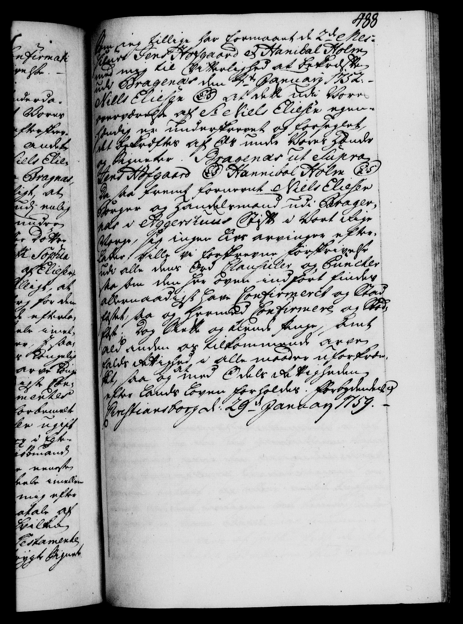 Danske Kanselli 1572-1799, RA/EA-3023/F/Fc/Fca/Fcaa/L0037: Norske registre, 1751-1752, p. 488a