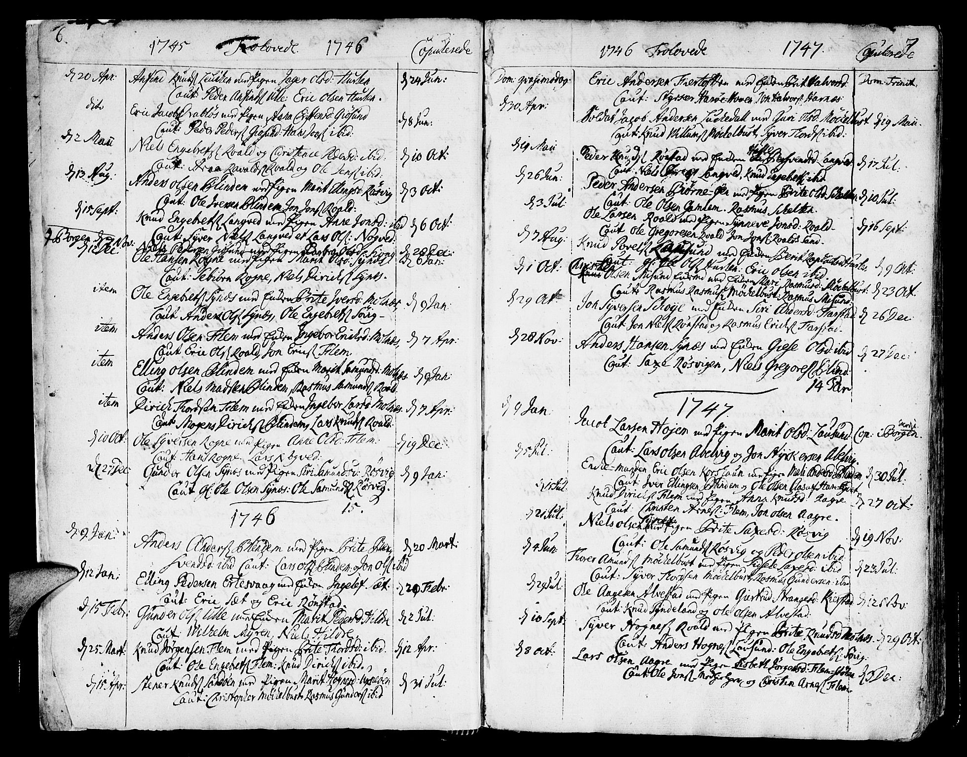 Ministerialprotokoller, klokkerbøker og fødselsregistre - Møre og Romsdal, SAT/A-1454/536/L0493: Parish register (official) no. 536A02, 1739-1802, p. 6-7